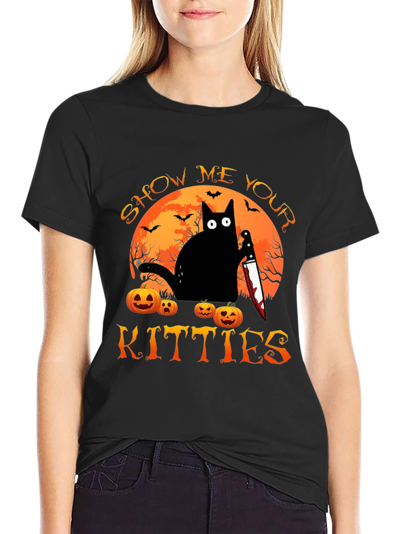 Show Me Your Kitties Halloween T-Shirt