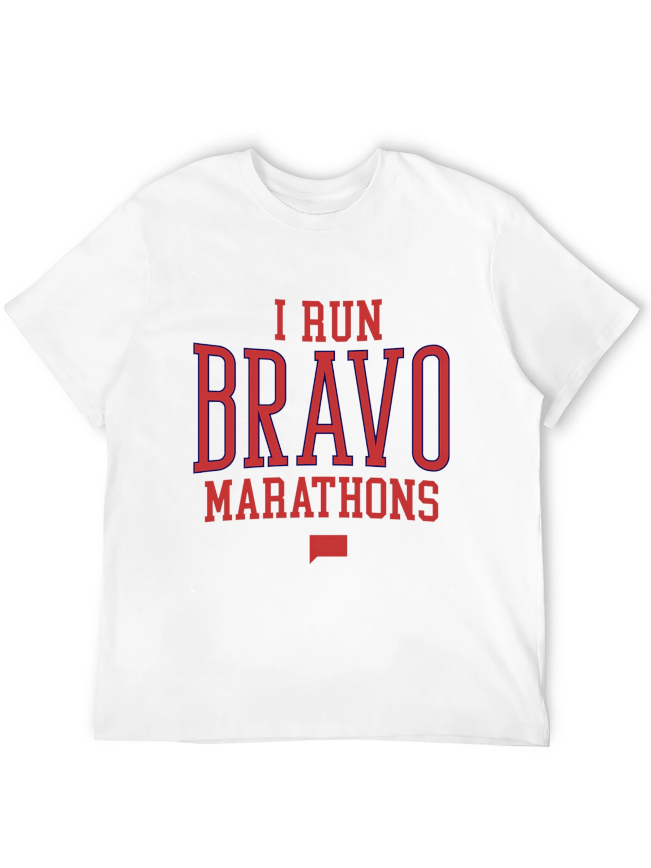 I Run Bravo Marathons Black Graphic Tee