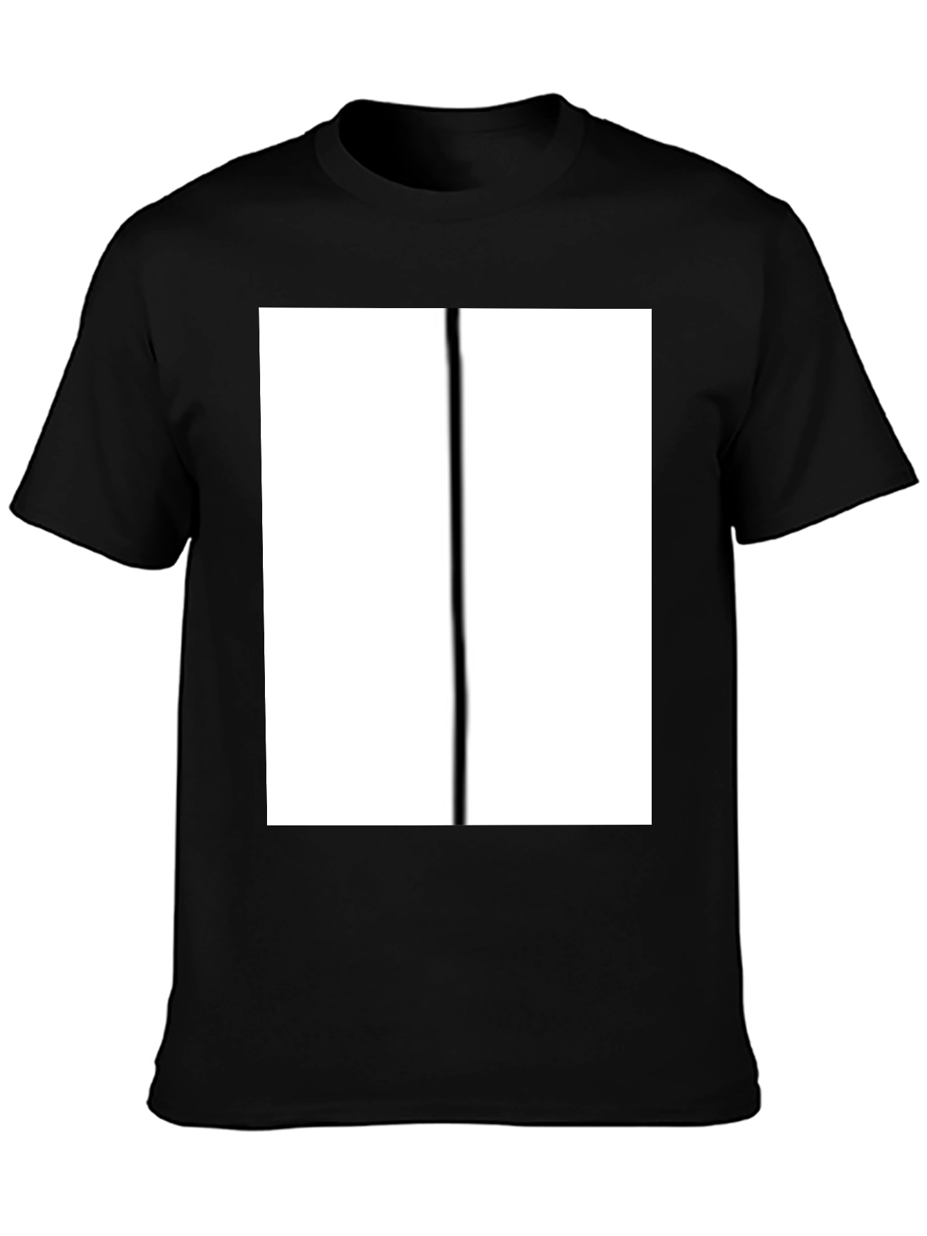 Modern Black T-Shirt with Bold White Graphic