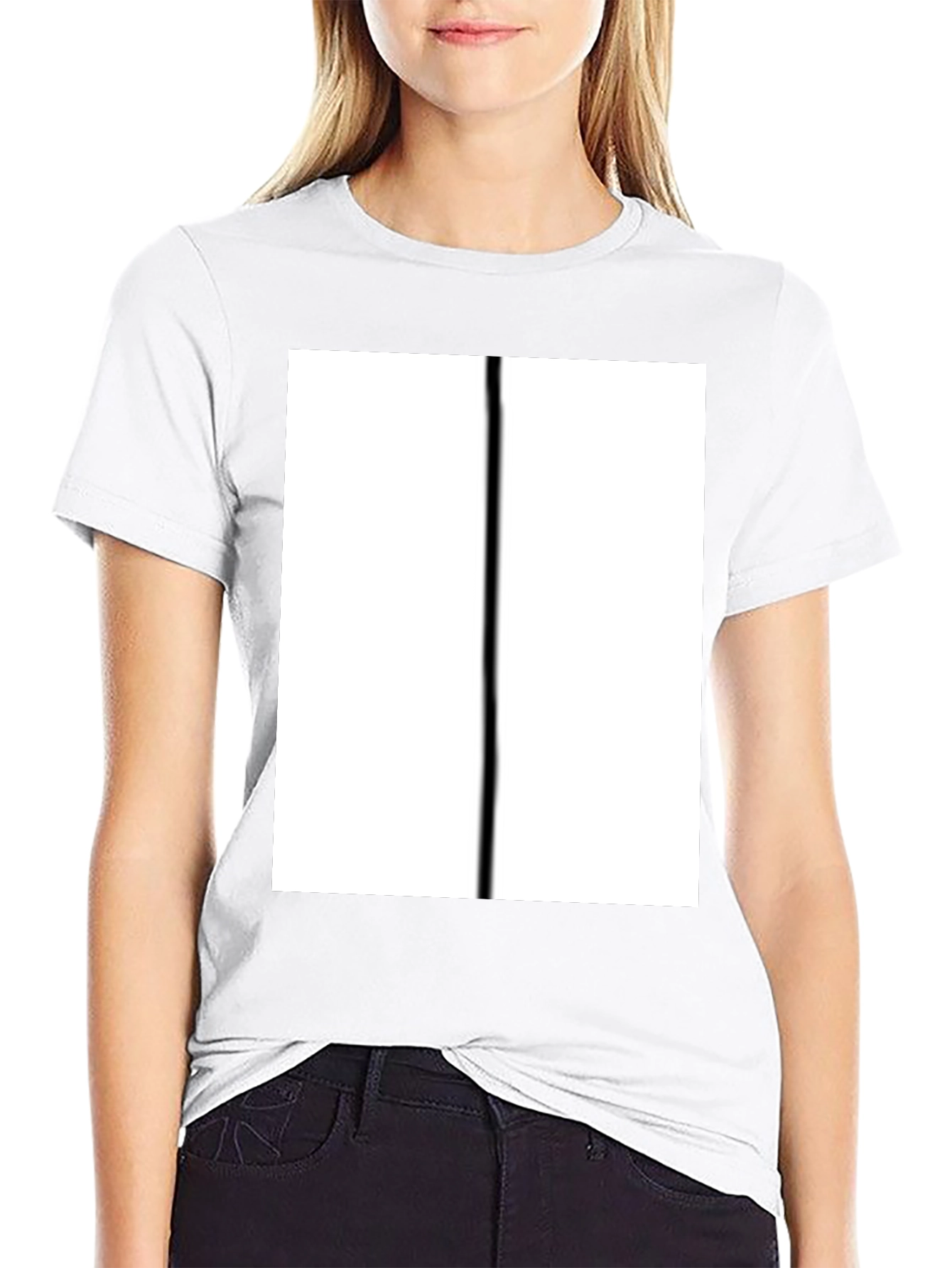Modern Black T-Shirt with Bold White Graphic