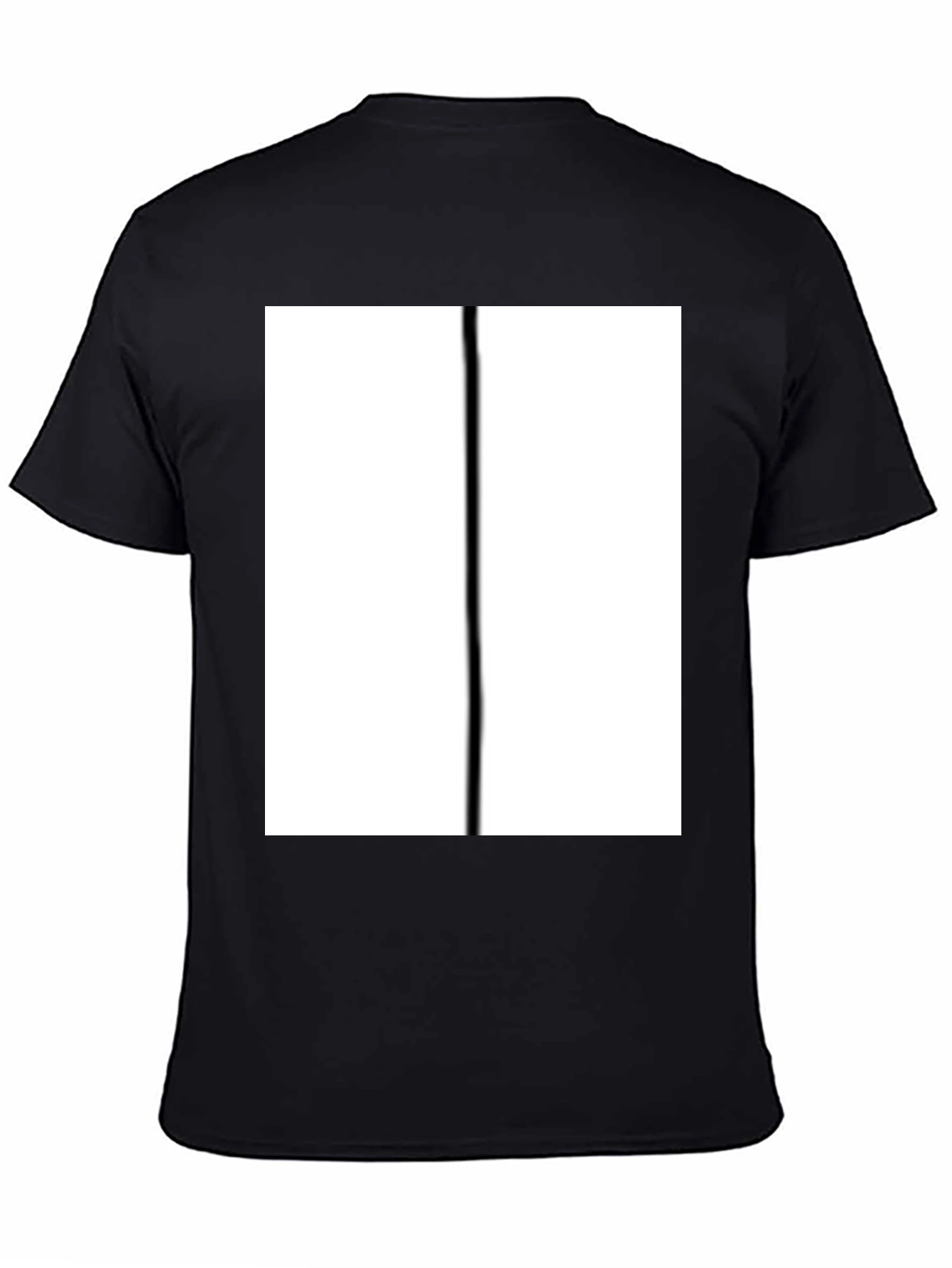 Modern Black T-Shirt with Bold White Graphic
