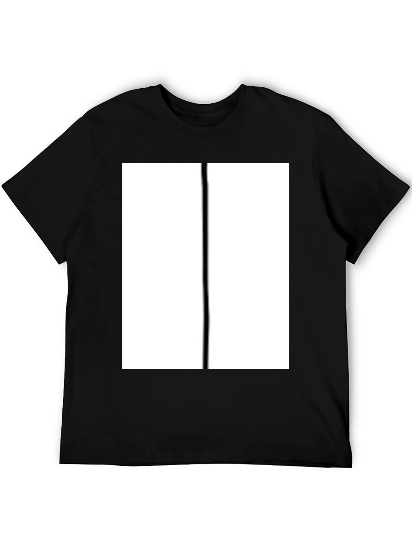 Modern Black T-Shirt with Bold White Graphic