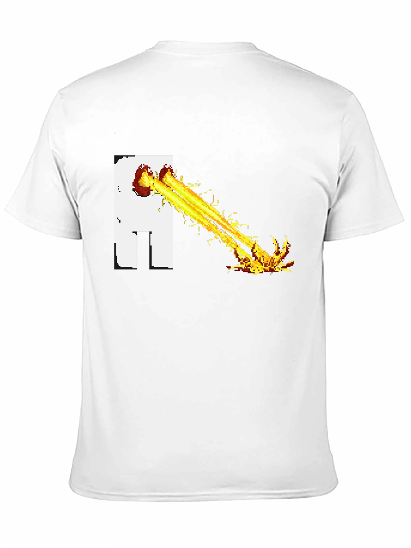 Pixel Art Beam T-Shirt - Black