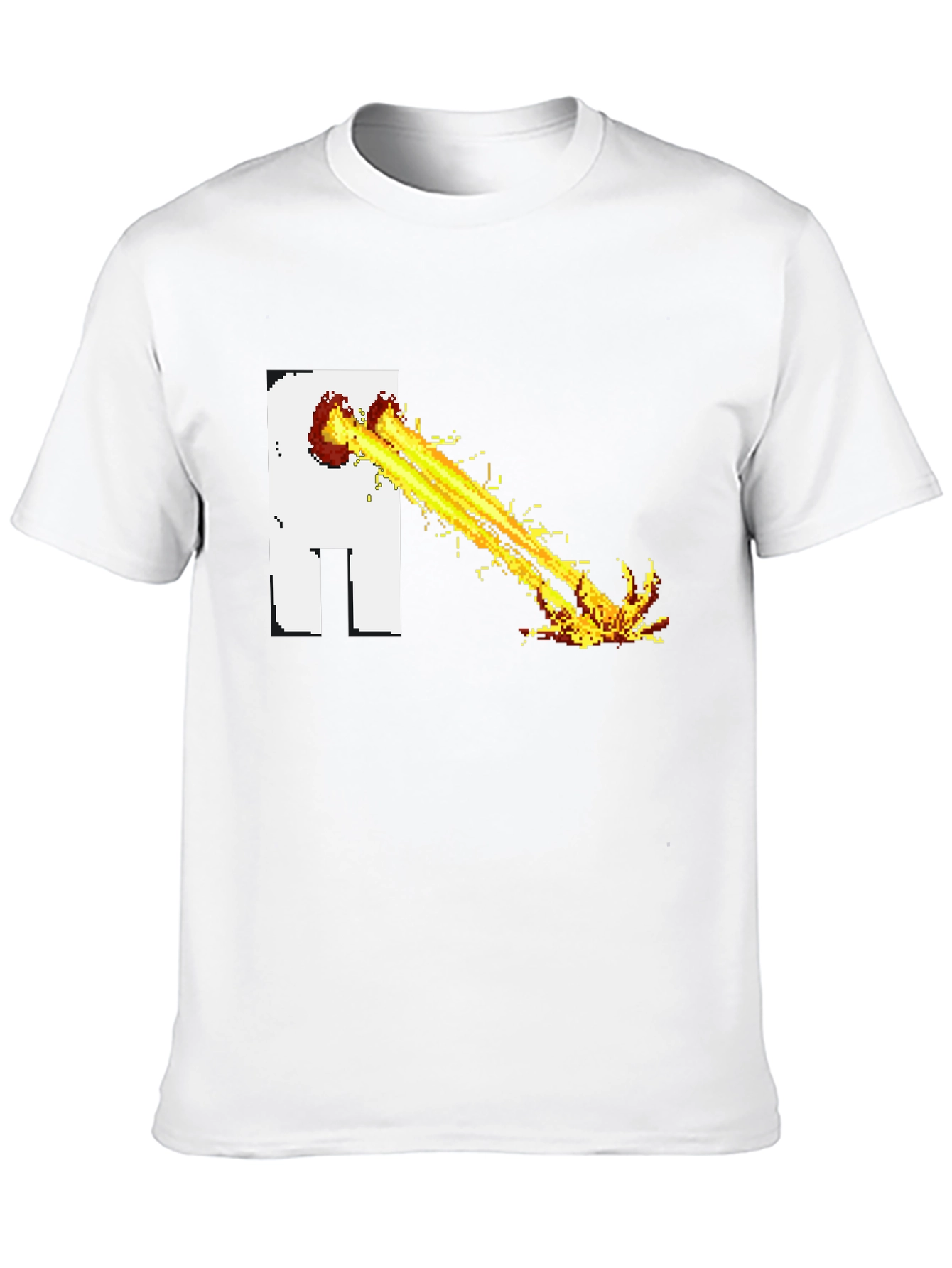 Pixel Art Beam T-Shirt - Black