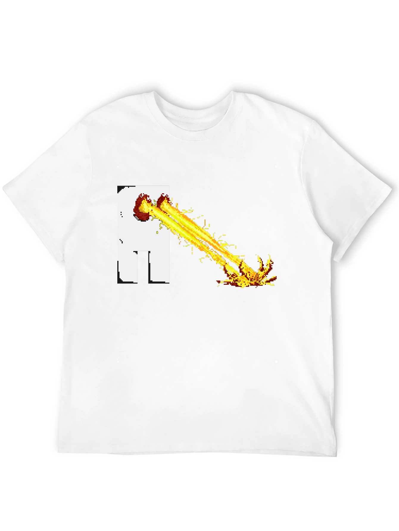 Pixel Art Beam T-Shirt - Black