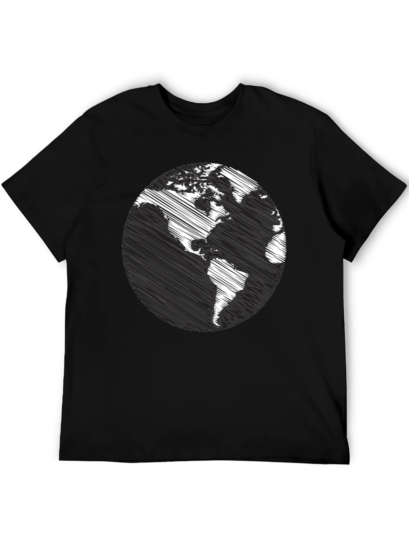 Earth Sketch Graphic Tee - Black