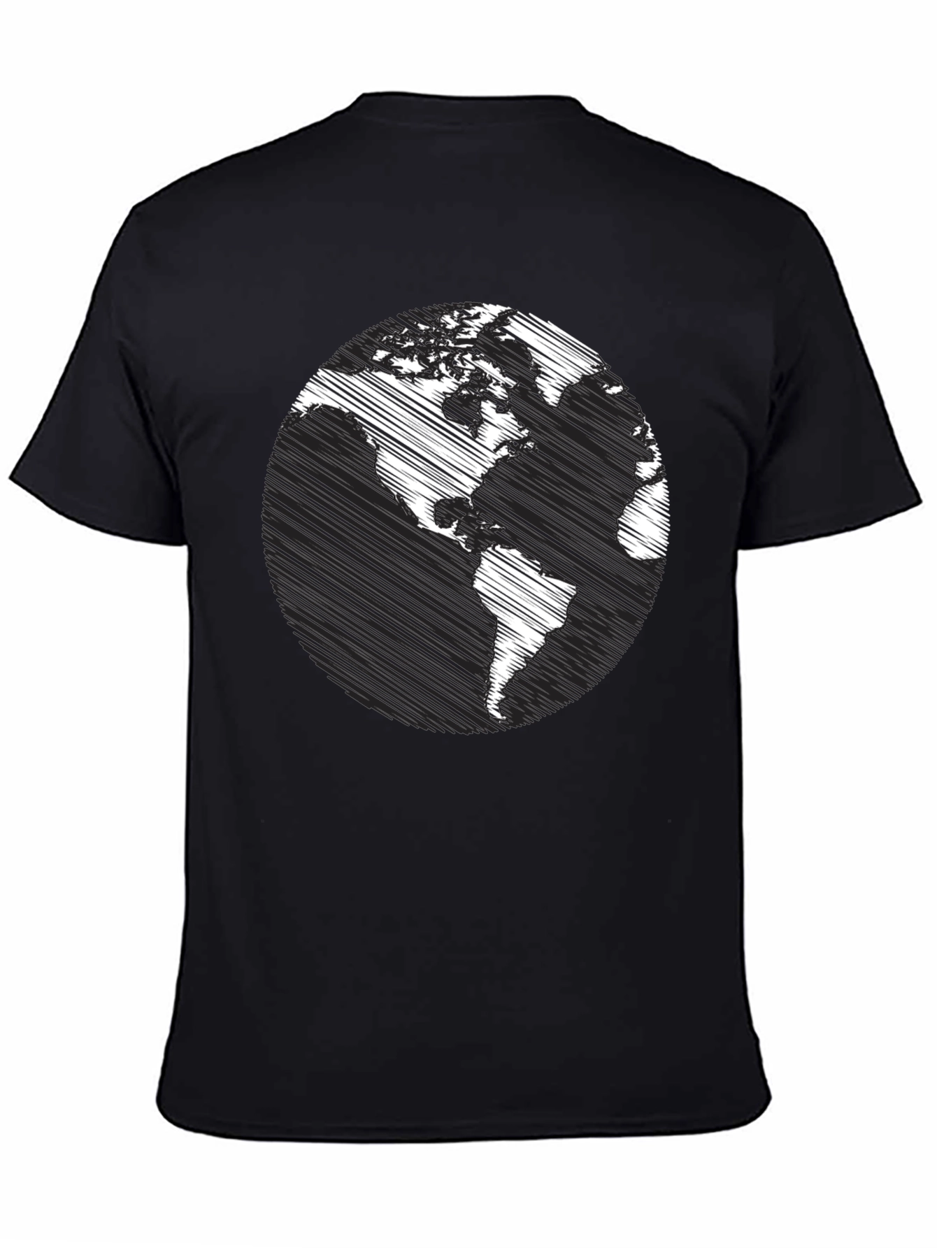 Earth Sketch Graphic Tee - Black