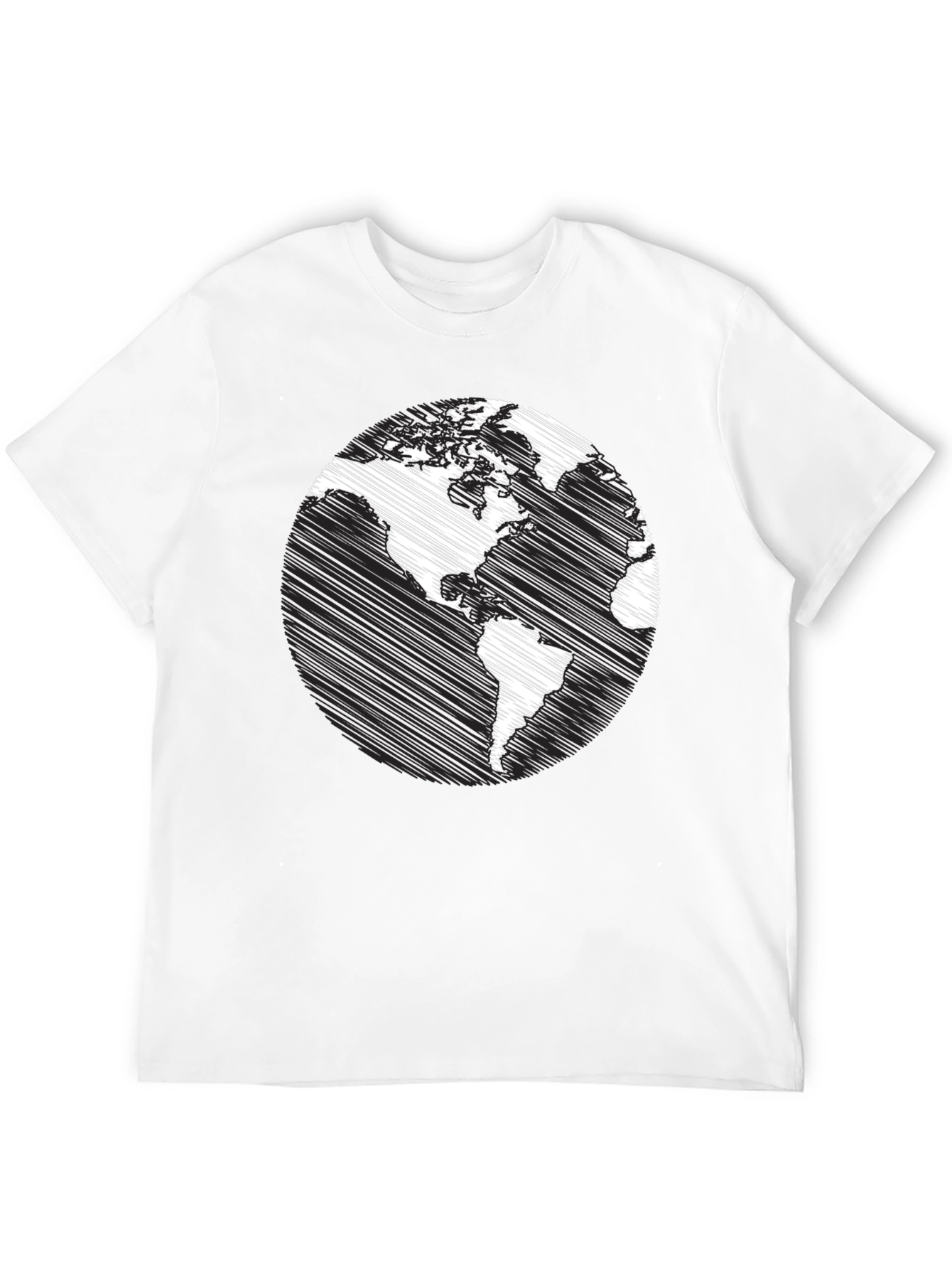 Earth Sketch Graphic Tee - Black