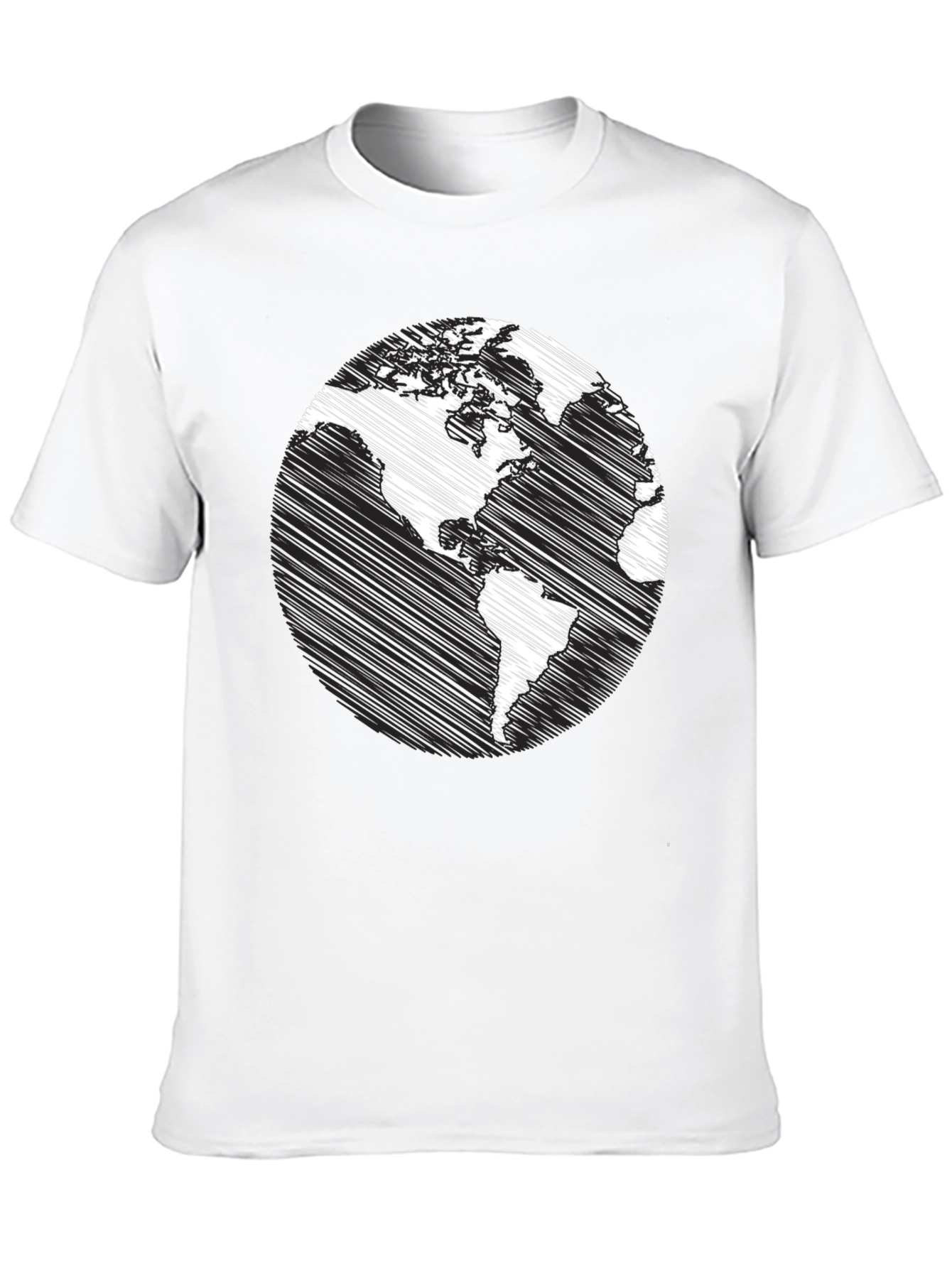 Earth Sketch Graphic Tee - Black