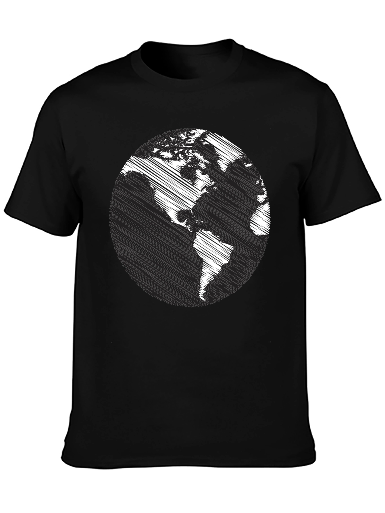 Earth Sketch Graphic Tee - Black