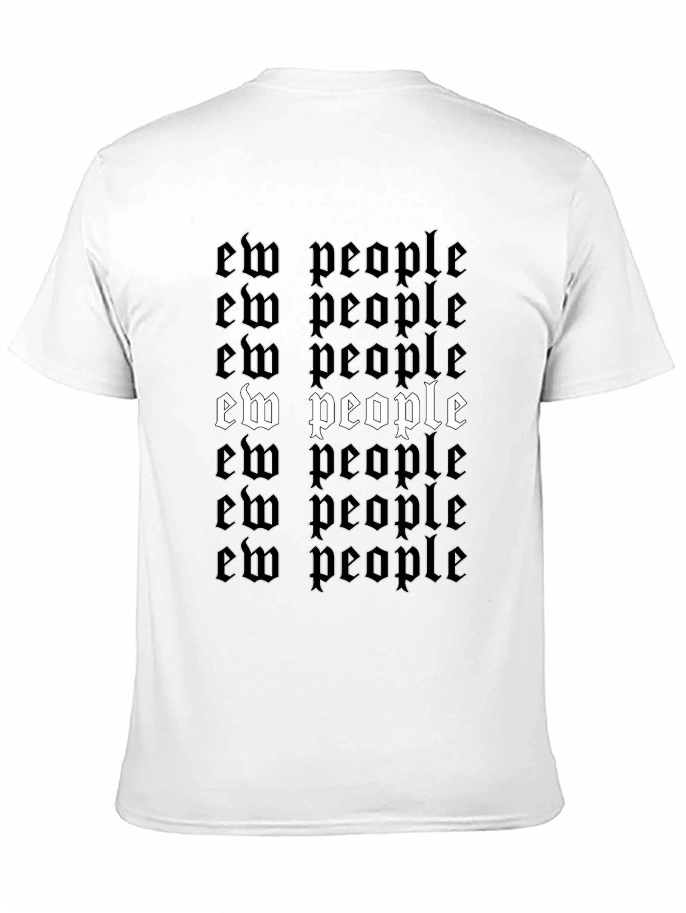 Ew People Graphic Tee - Black Cotton T-Shirt