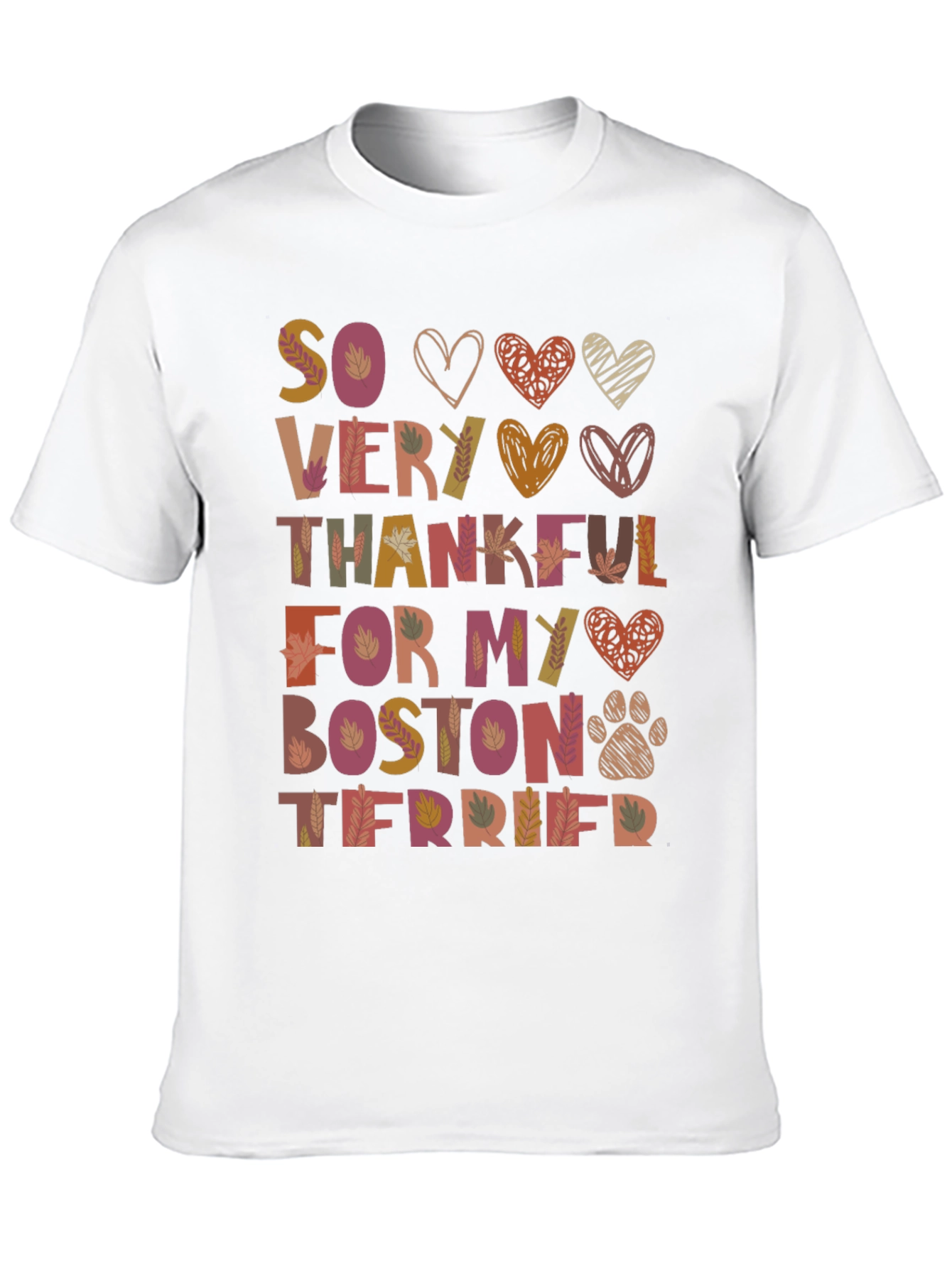 Thankful Boston Terrier Graphic Tee