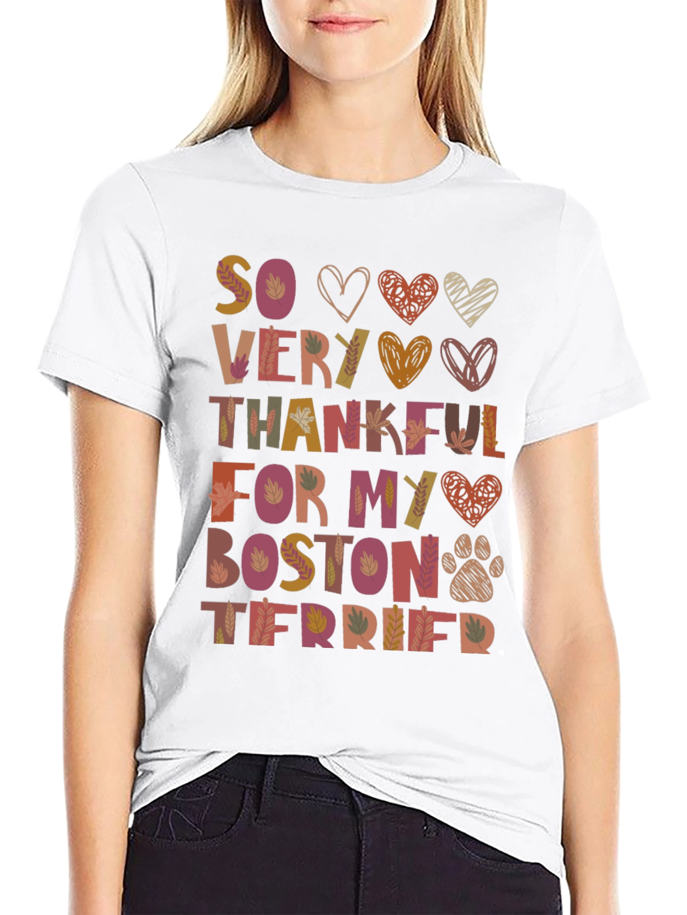 Thankful Boston Terrier Graphic Tee
