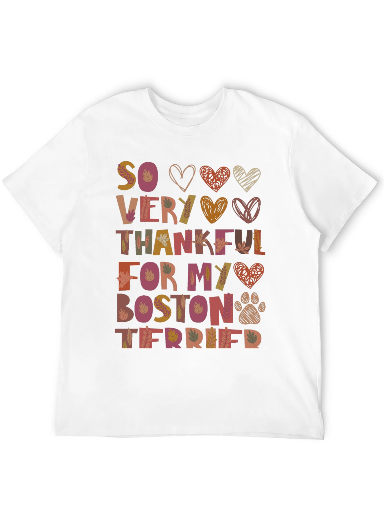 Thankful Boston Terrier Graphic Tee