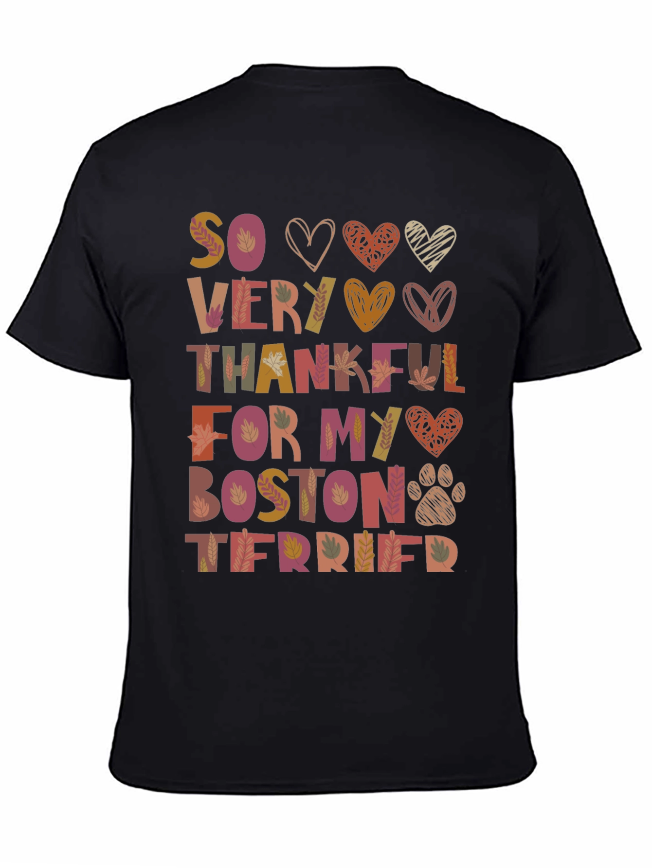 Thankful Boston Terrier Graphic Tee
