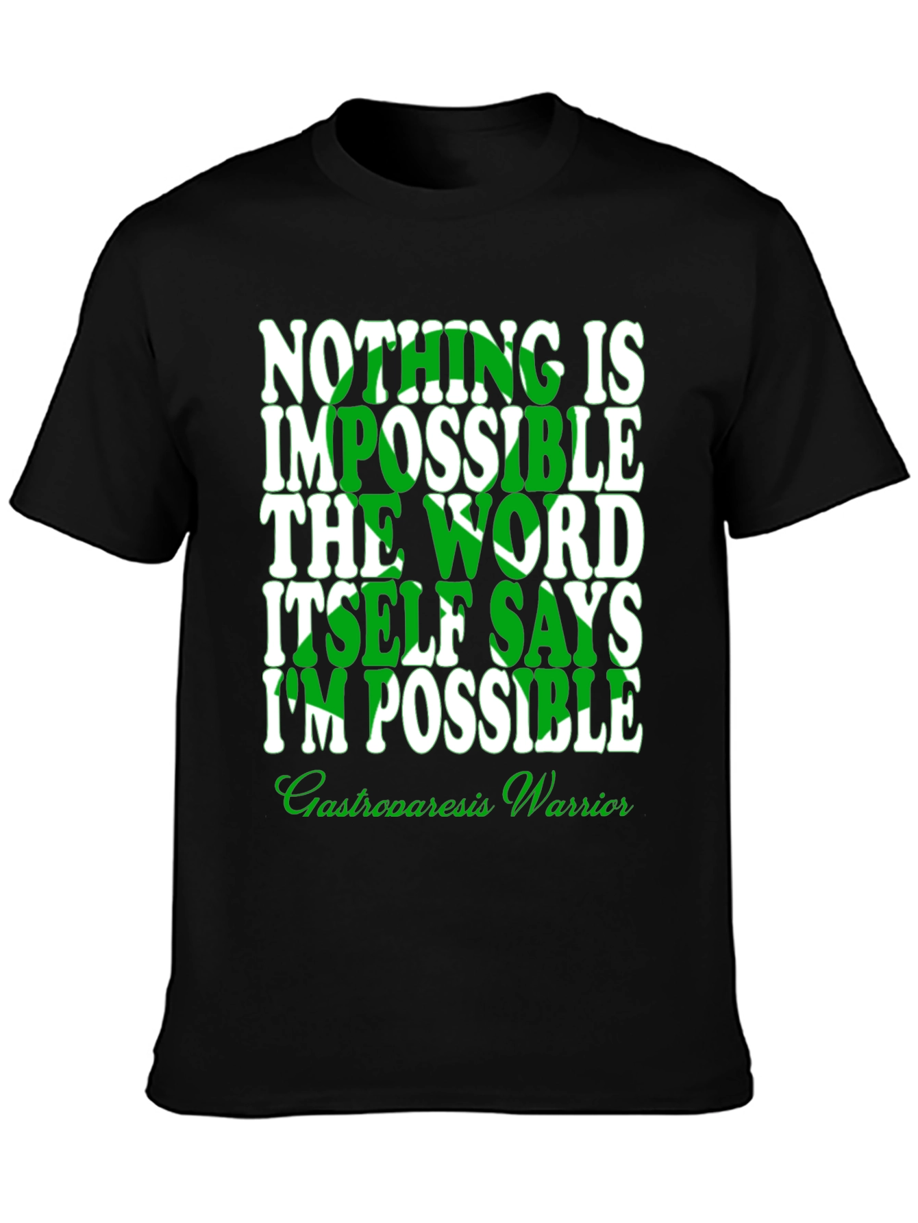 Inspirational Gastroparesis Warrior Graphic T-Shirt