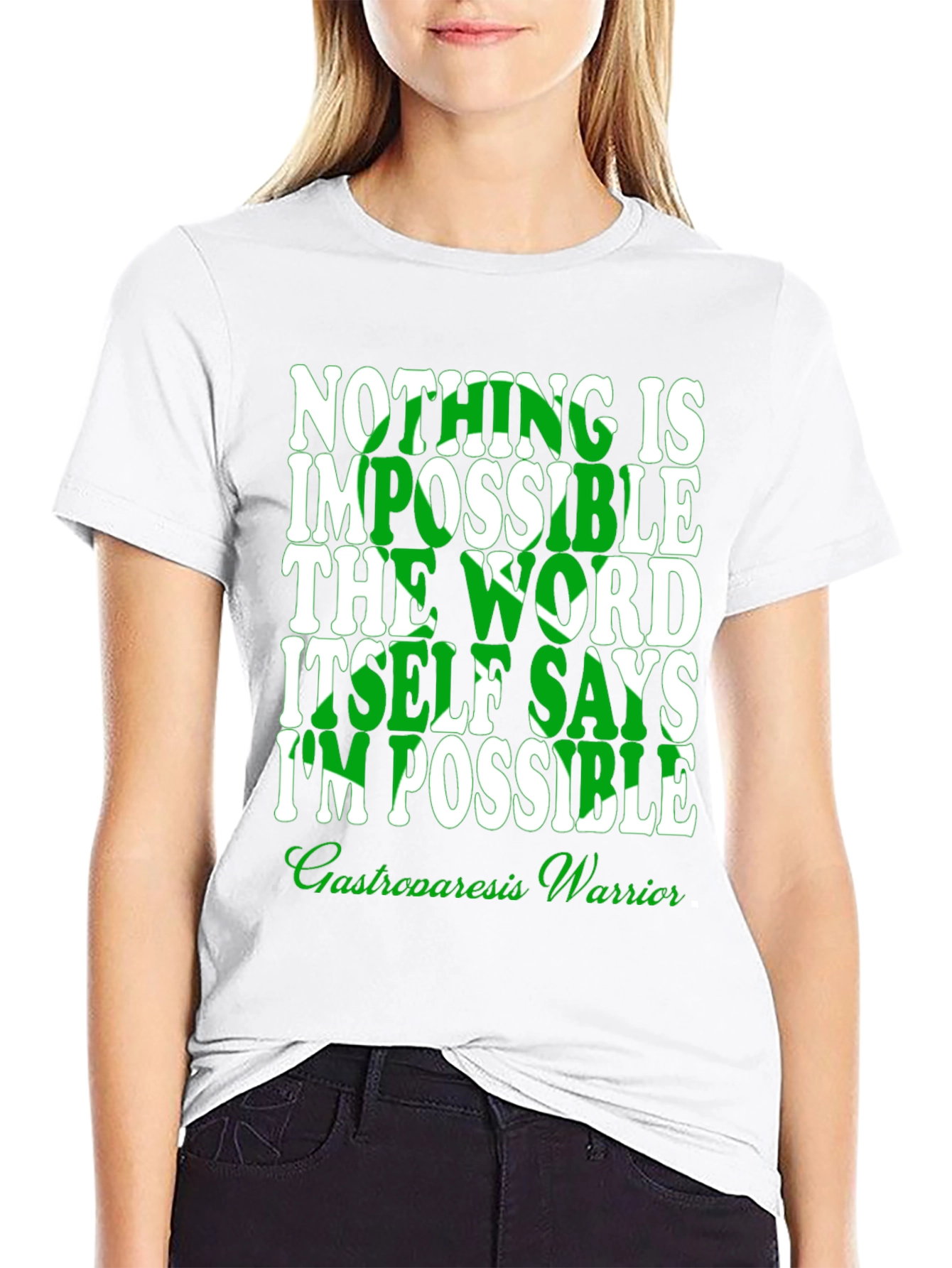 Inspirational Gastroparesis Warrior Graphic T-Shirt