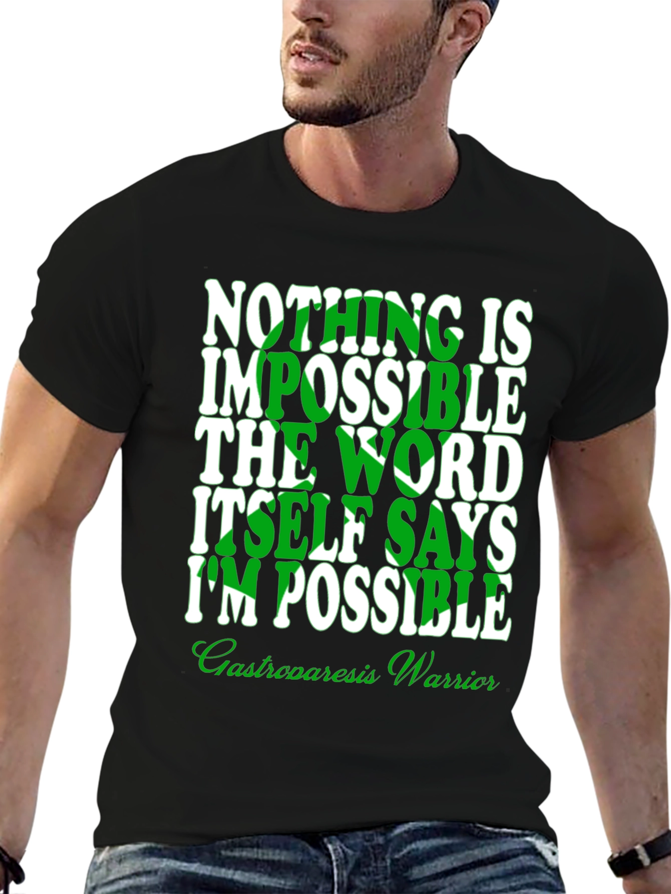 Inspirational Gastroparesis Warrior Graphic T-Shirt