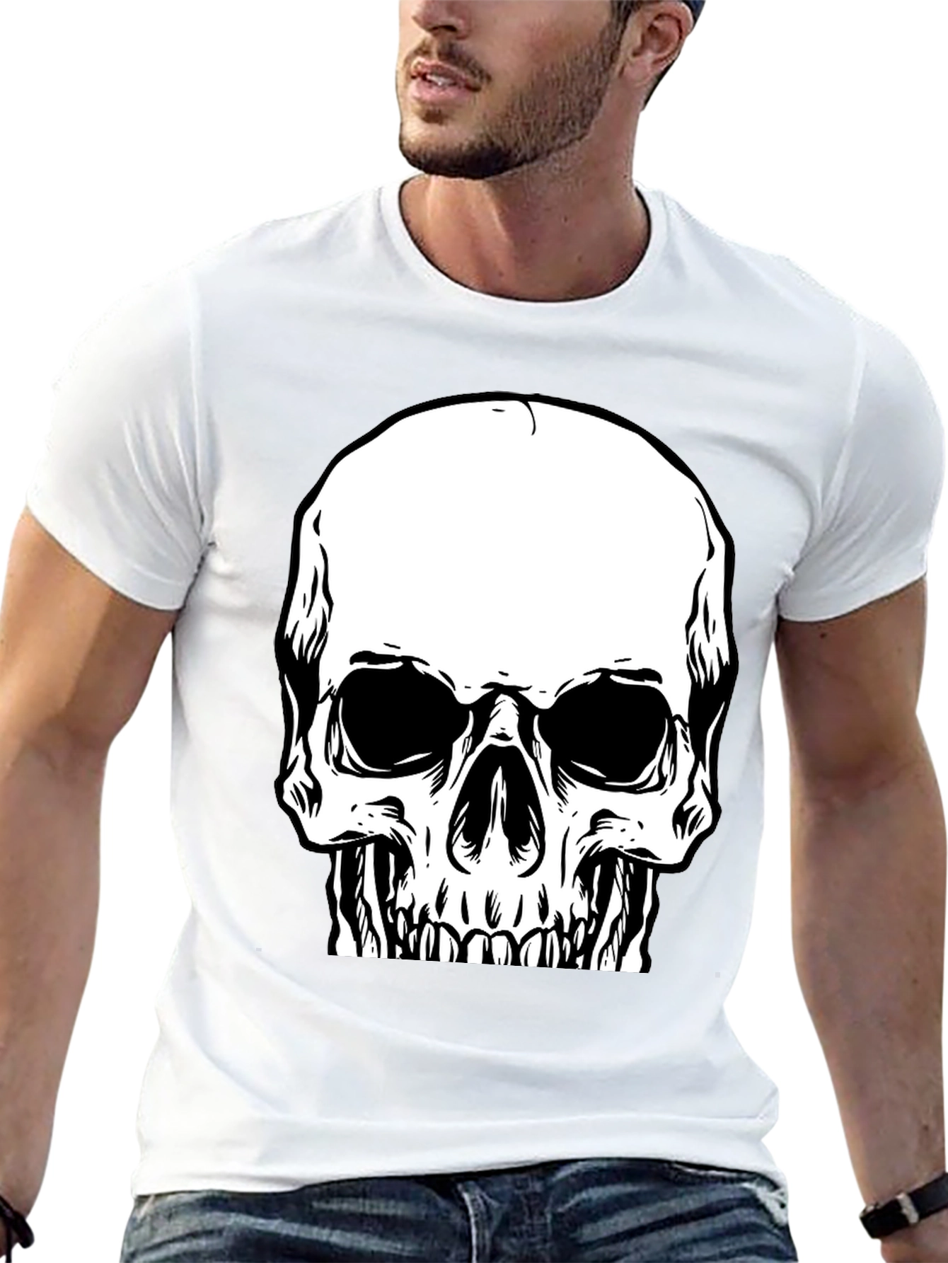 Skull Graphic T-Shirt - Bold & Edgy Design