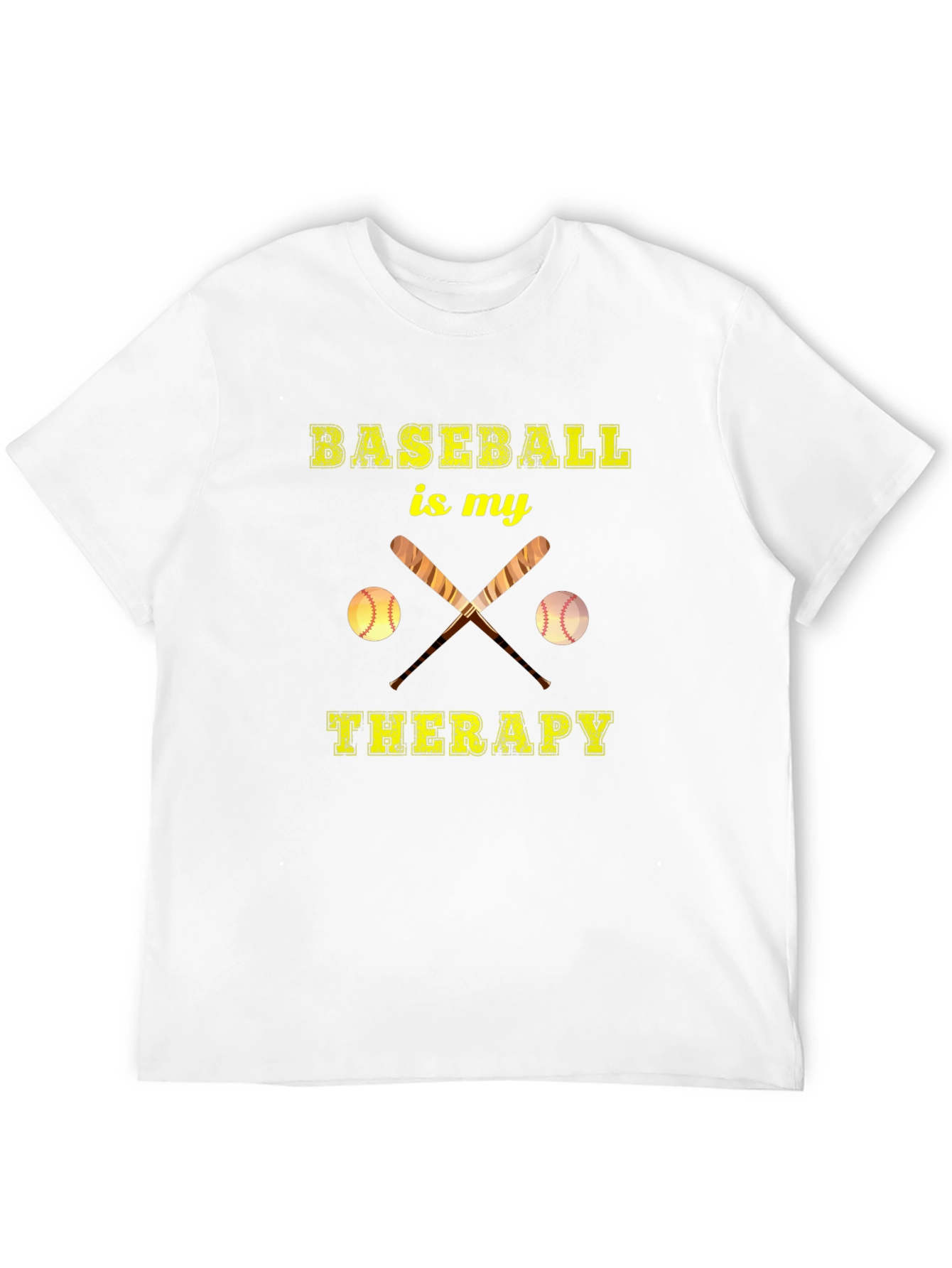 Baseball Therapy T-Shirt: Black Tee for Baseball Fans