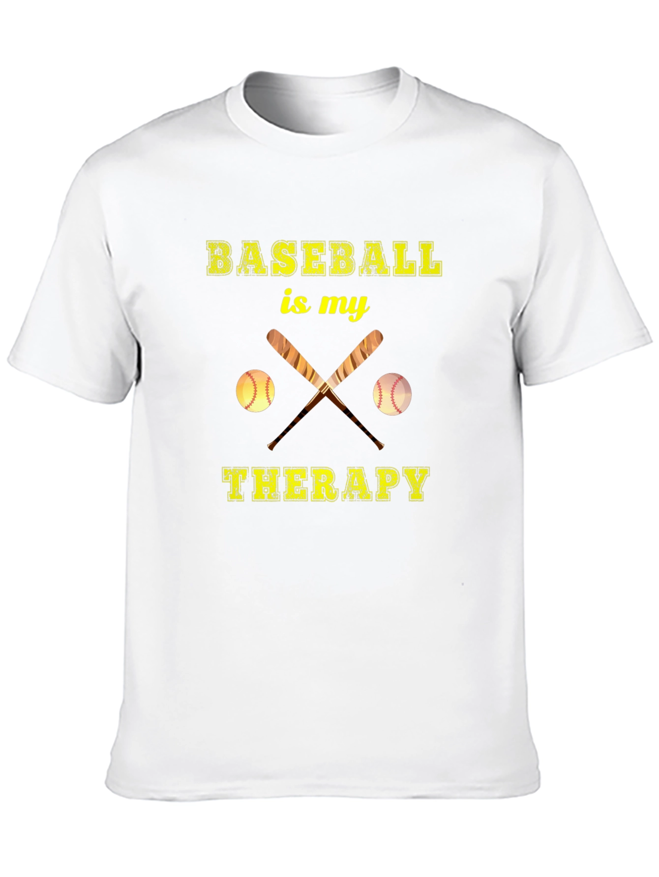 Baseball Therapy T-Shirt: Black Tee for Baseball Fans
