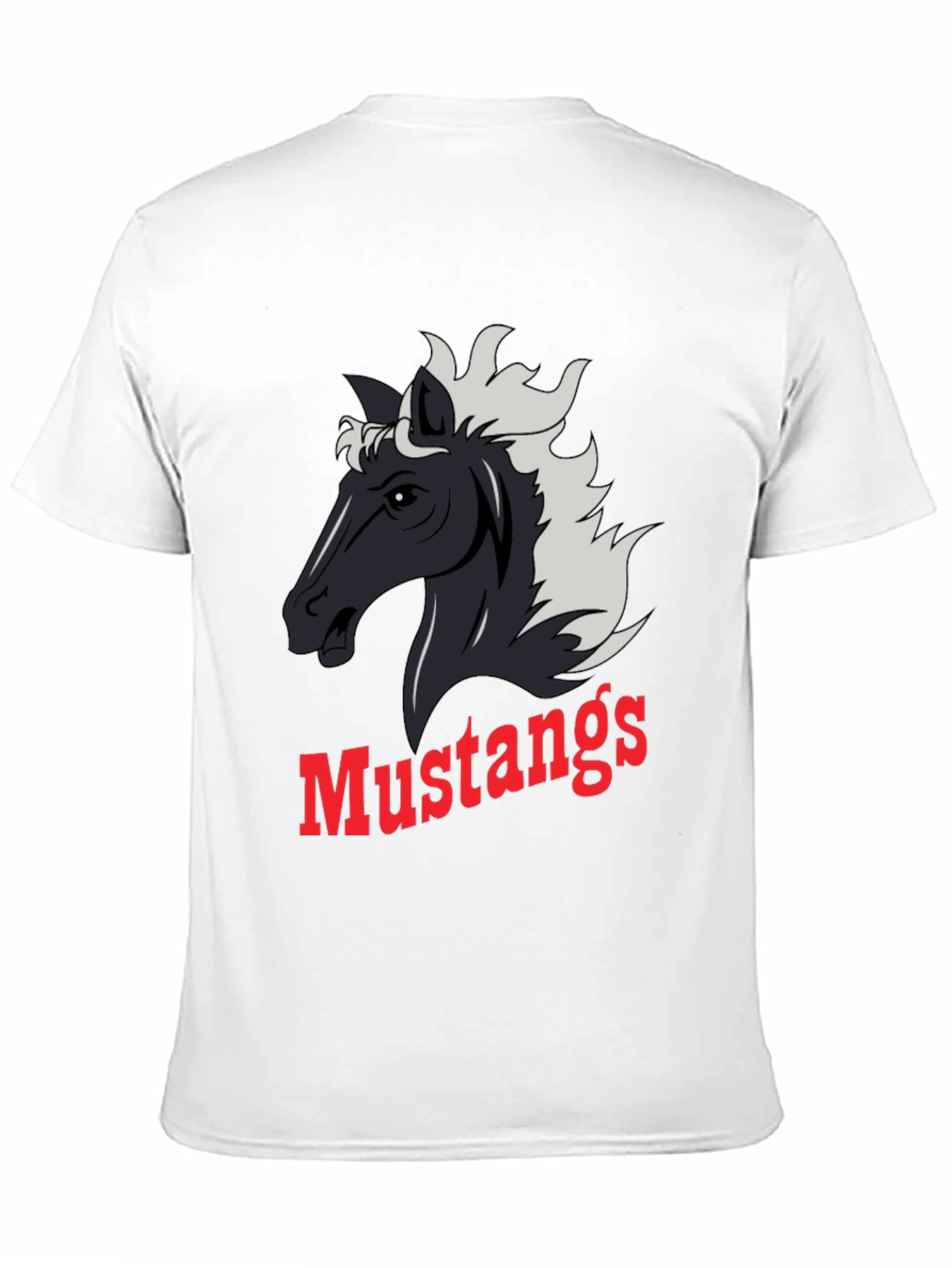 Mustangs Graphic Tee - Black Cotton Blend
