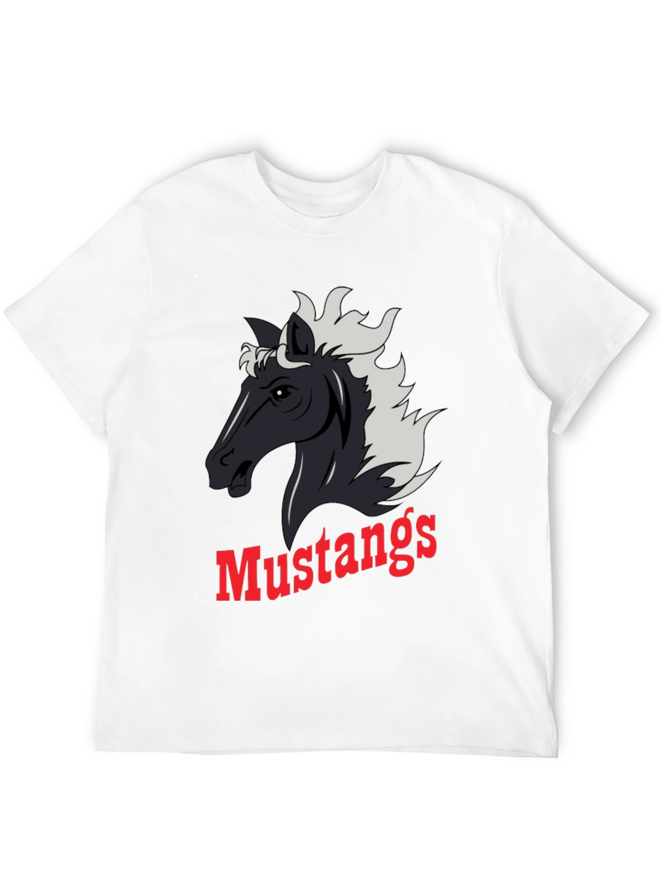 Mustangs Graphic Tee - Black Cotton Blend