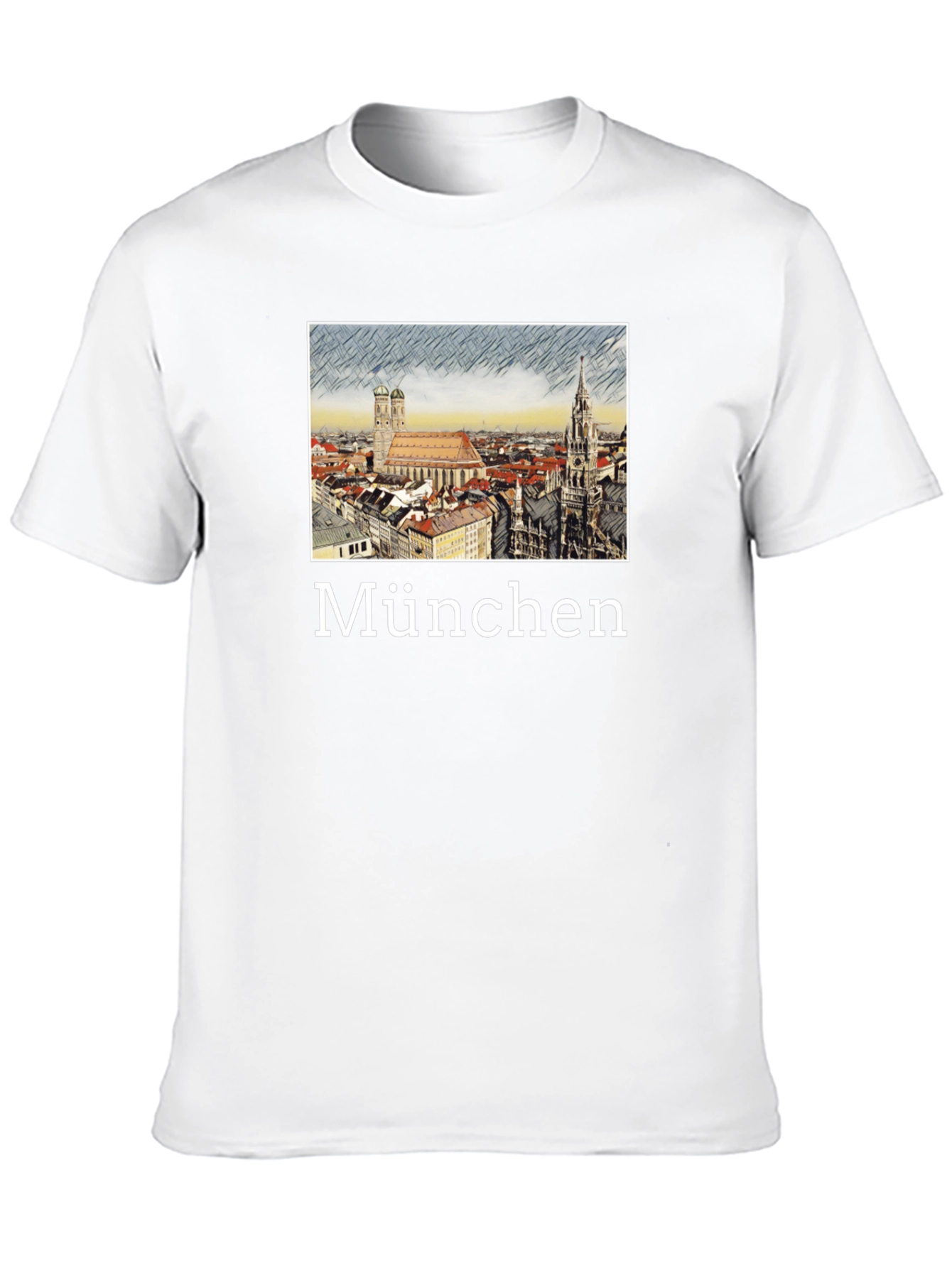Munich Cityscape T-Shirt - Black