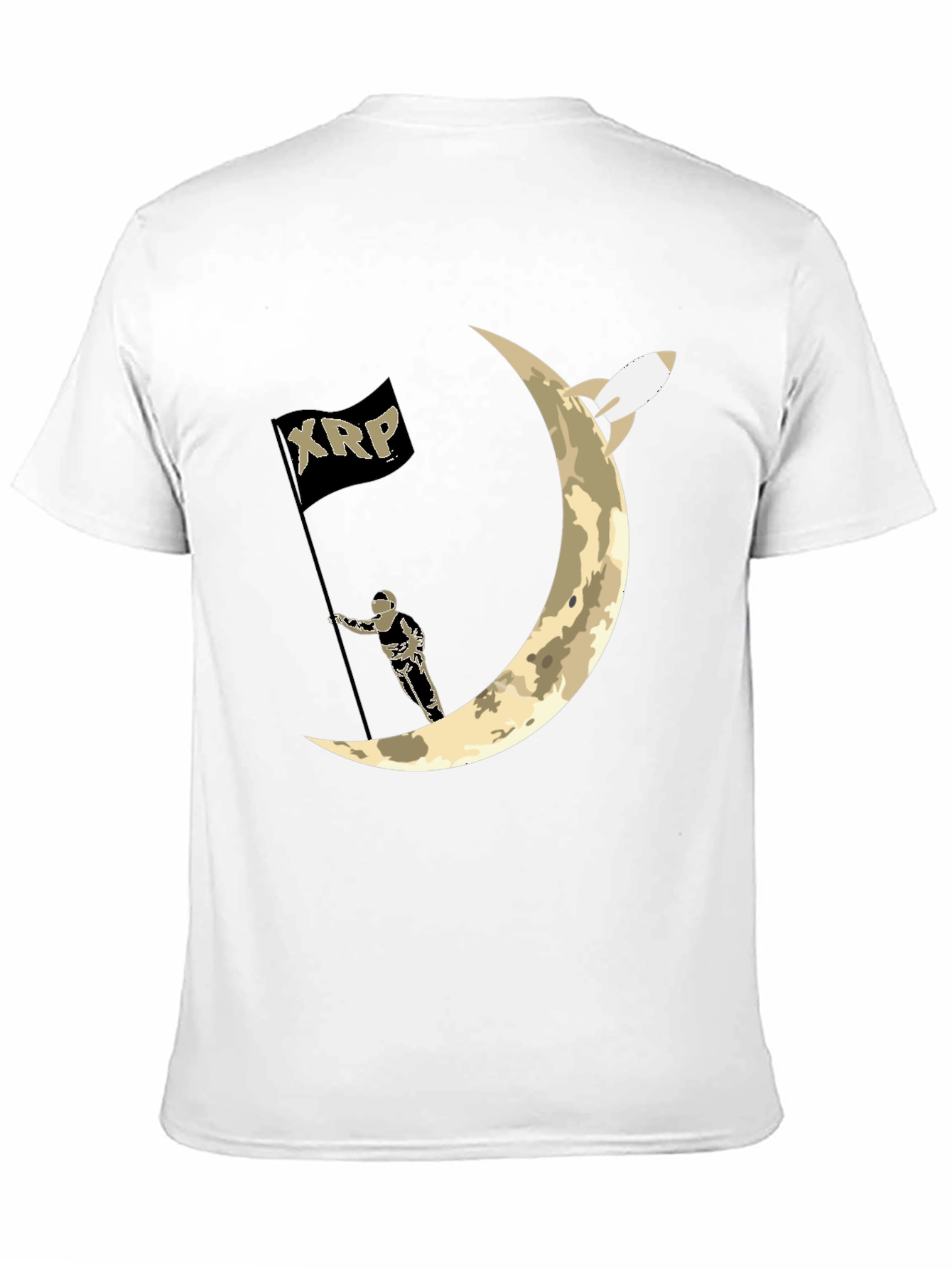 XRP Moon Astronaut Black T-Shirt