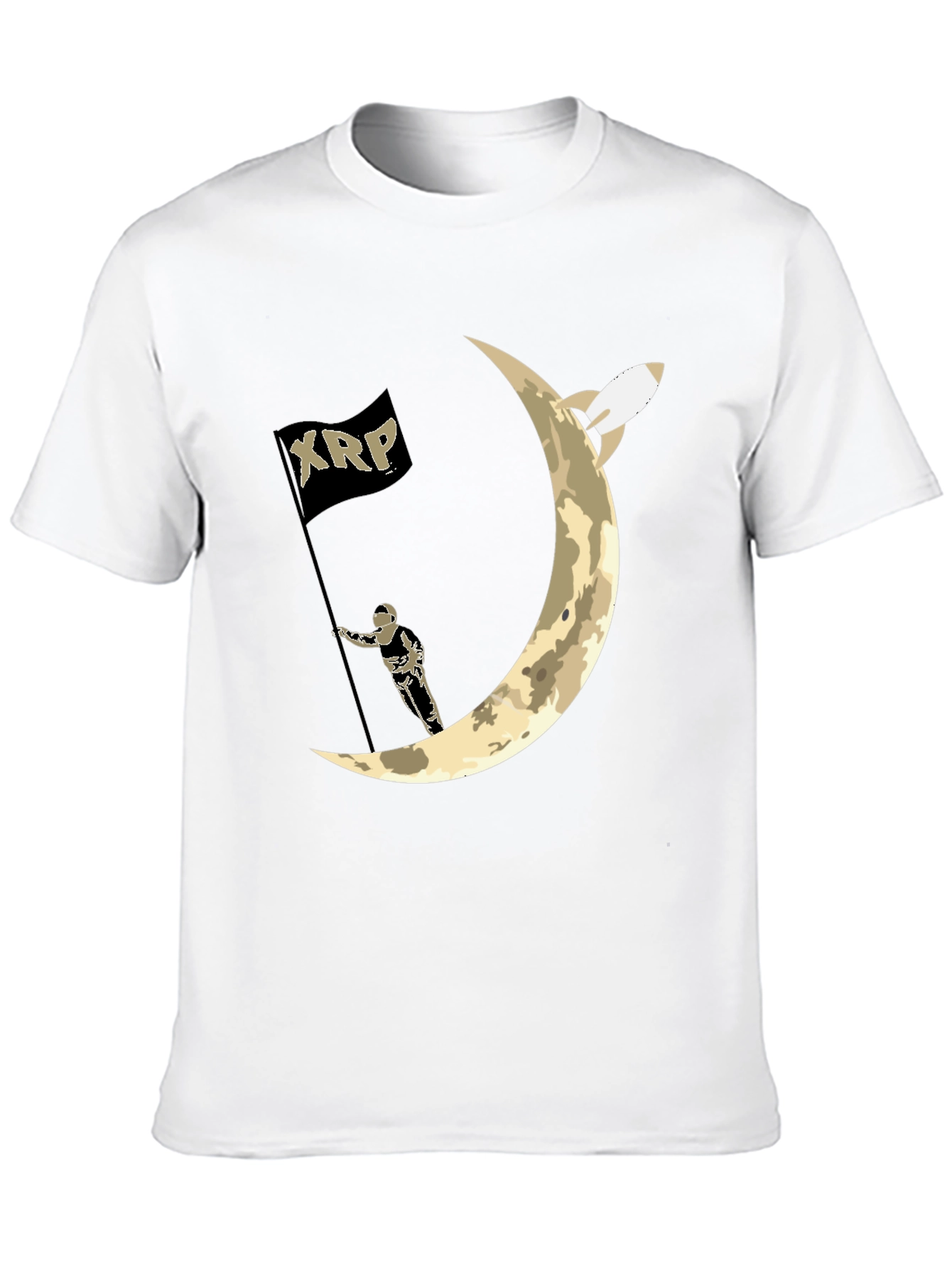 XRP Moon Astronaut Black T-Shirt