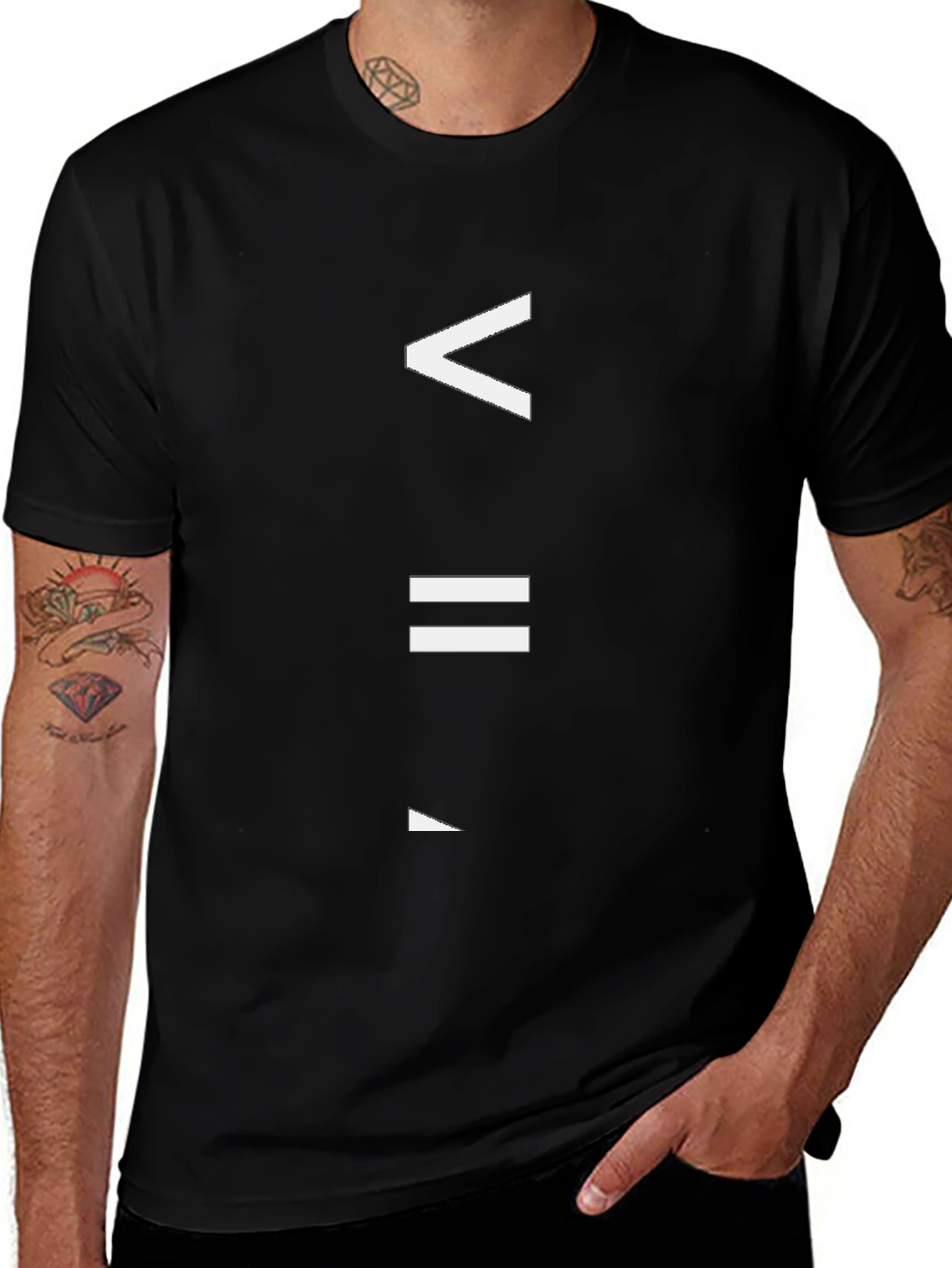 Math Symbols Graphic Black T-Shirt