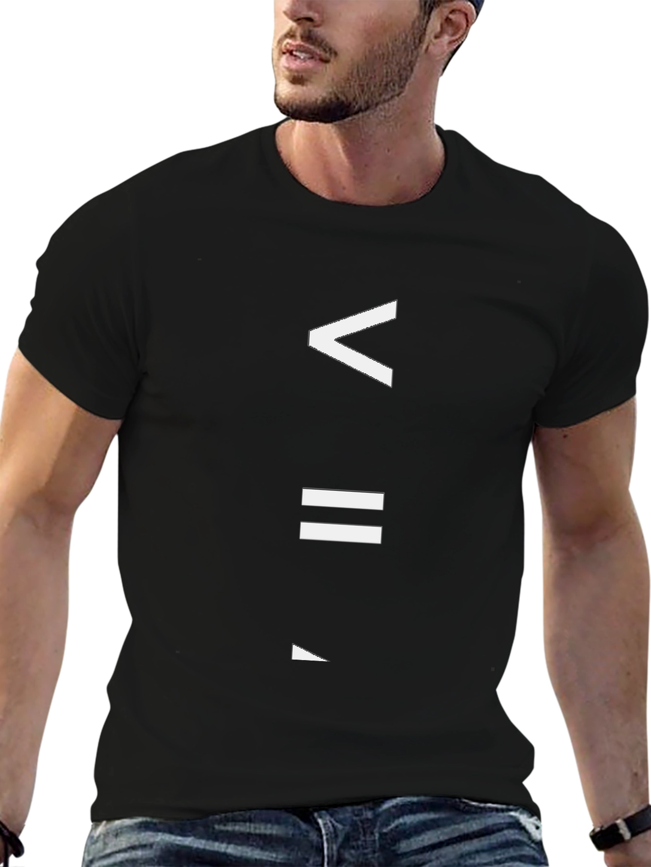 Math Symbols Graphic Black T-Shirt