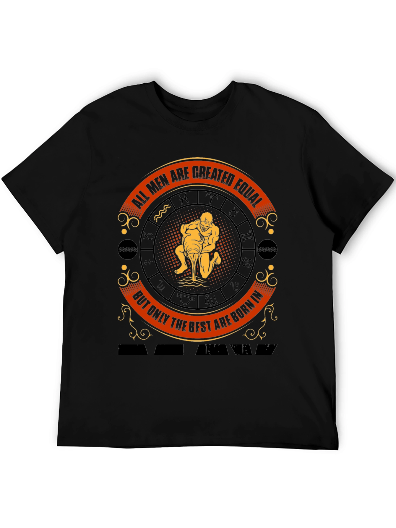 Aquarius Zodiac Sign Mens T-Shirt