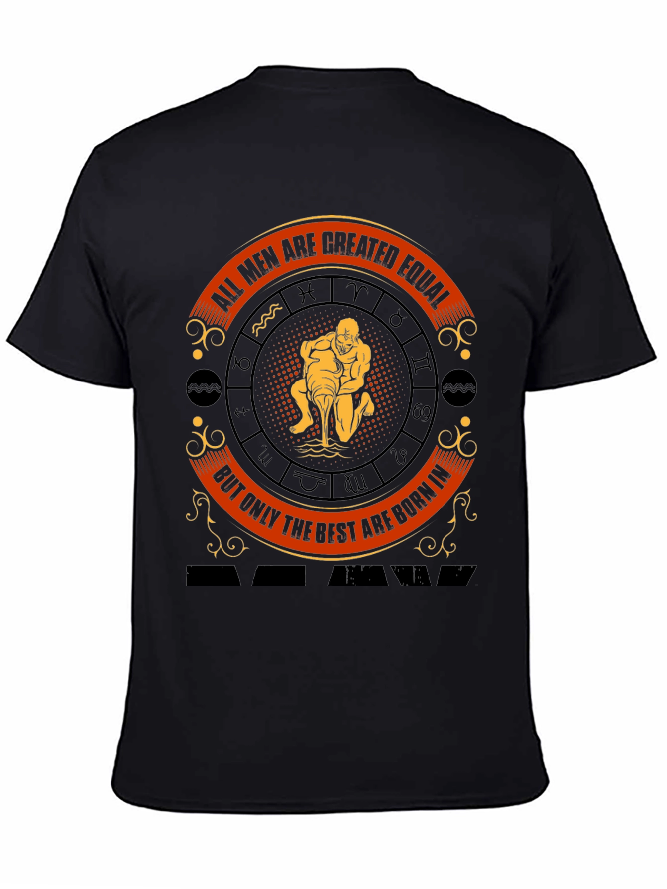 Aquarius Zodiac Sign Mens T-Shirt