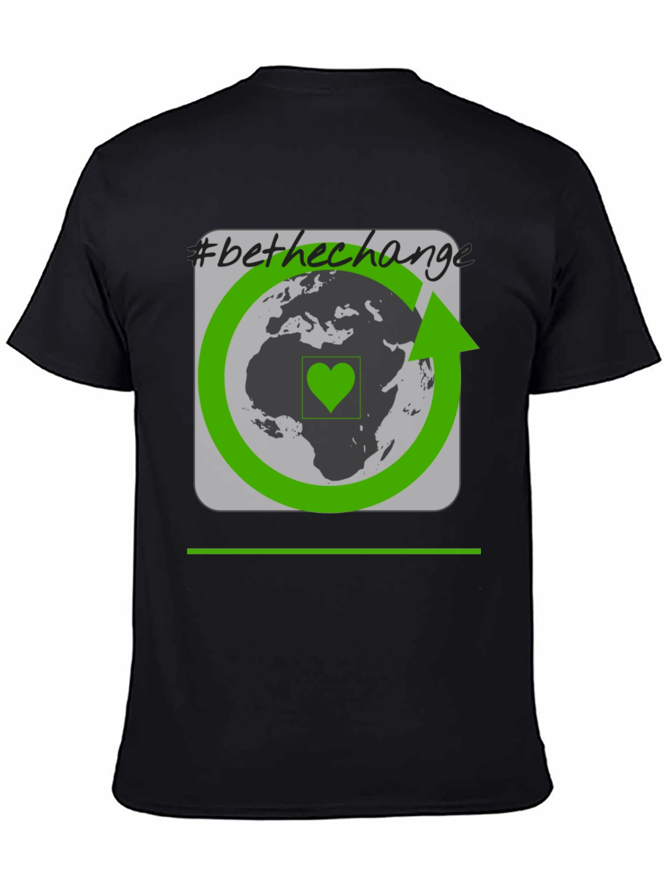 Eco-Friendly Be The Change Black T-Shirt