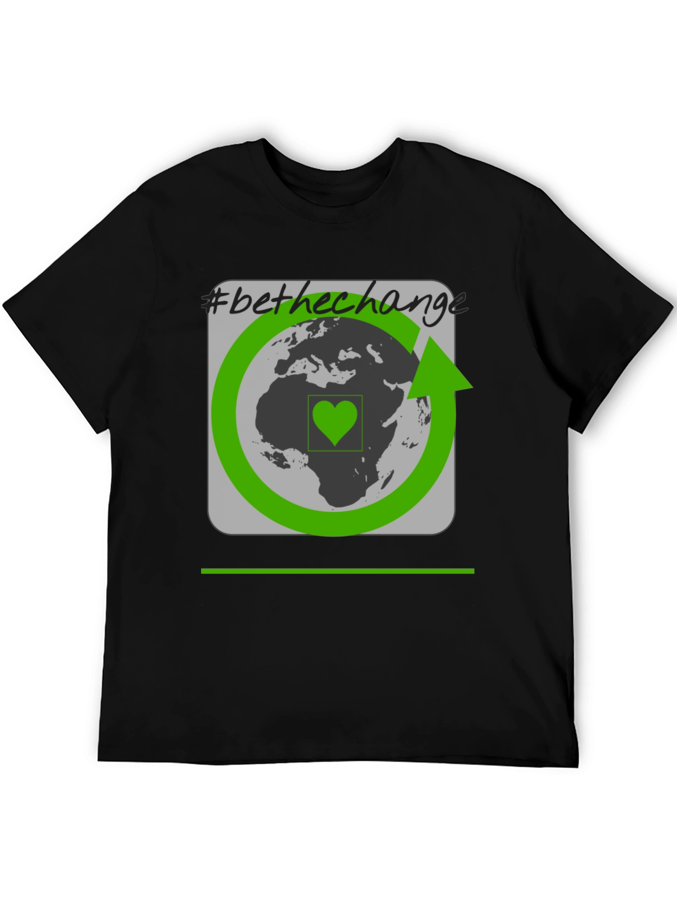 Eco-Friendly Be The Change Black T-Shirt