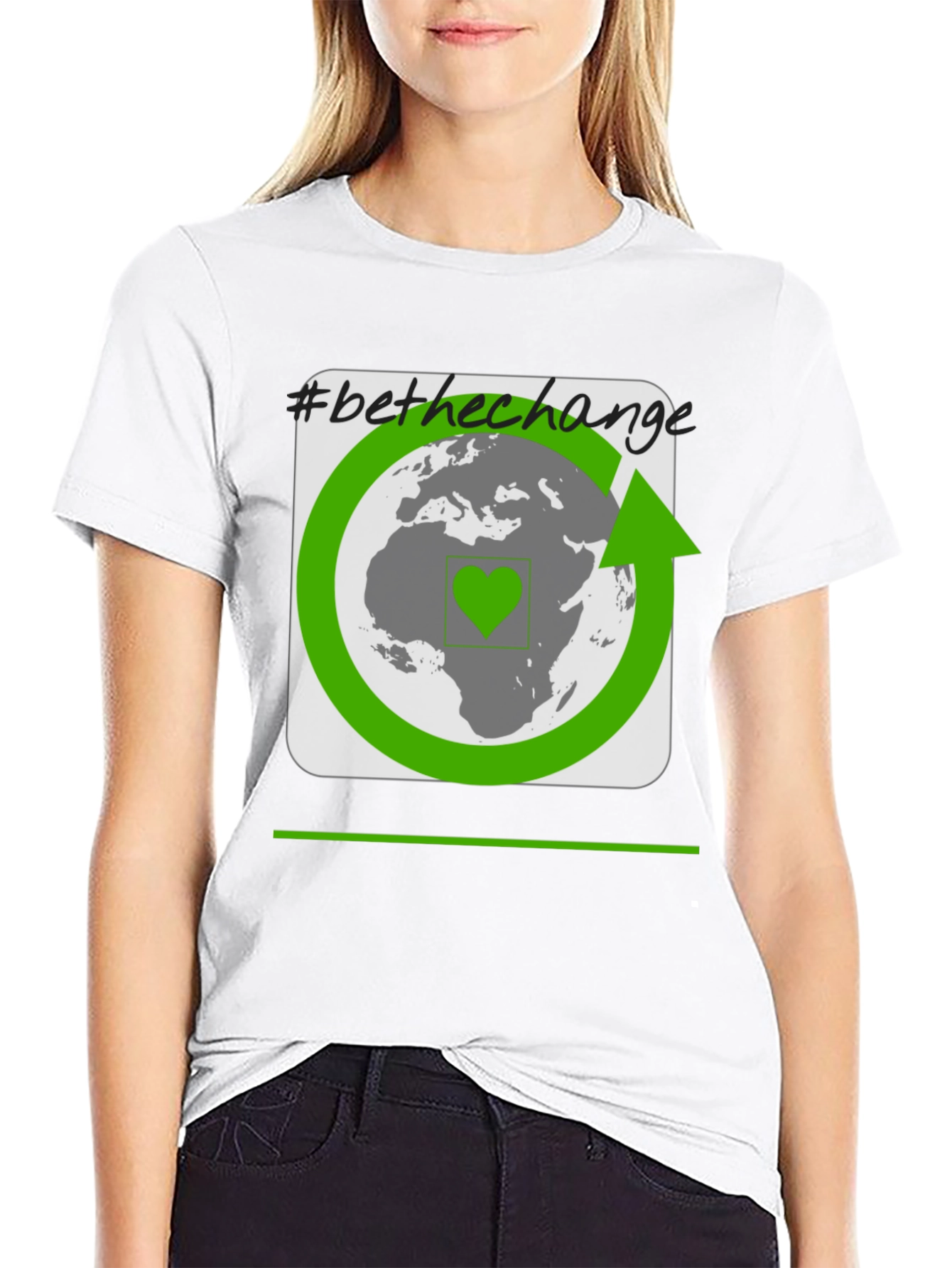 Eco-Friendly Be The Change Black T-Shirt