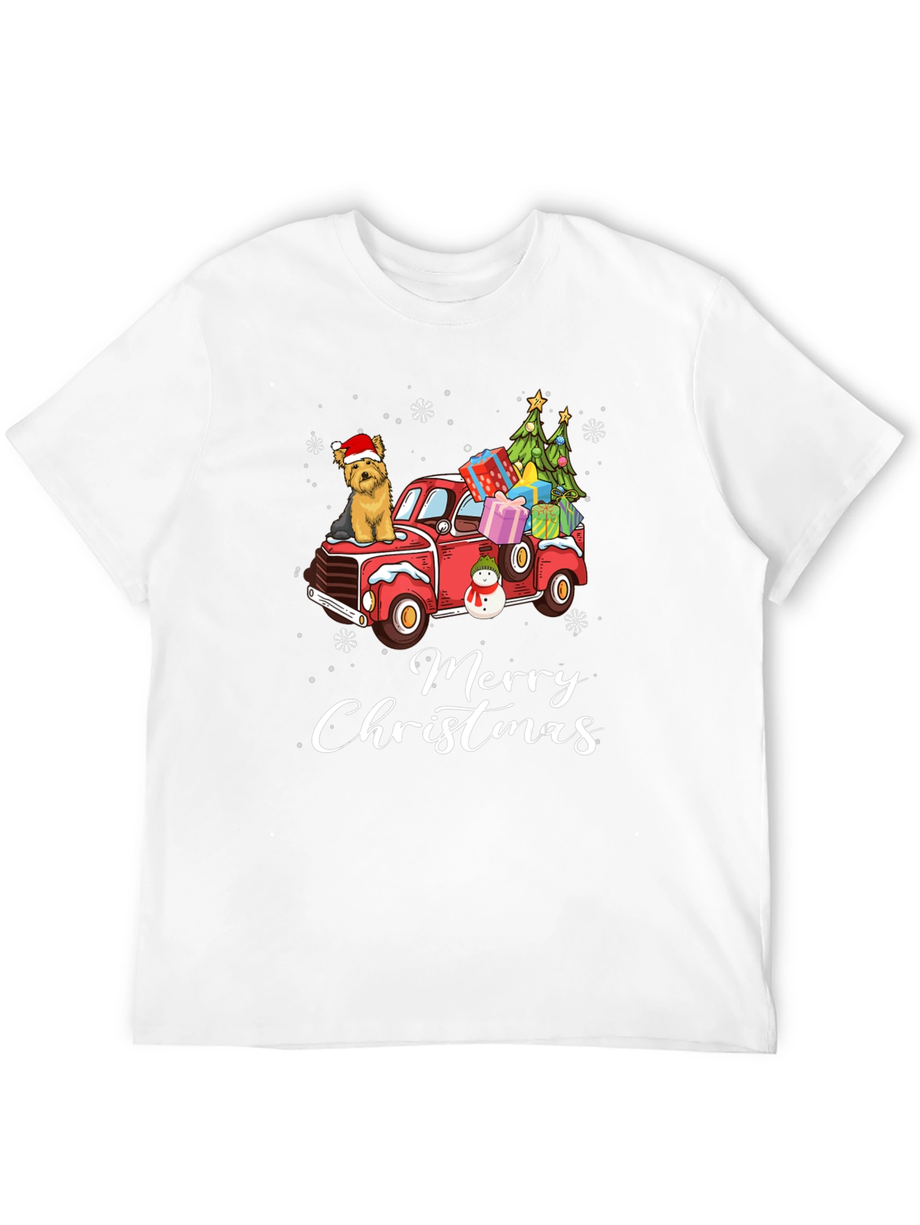 Merry Christmas Dog Truck T-Shirt