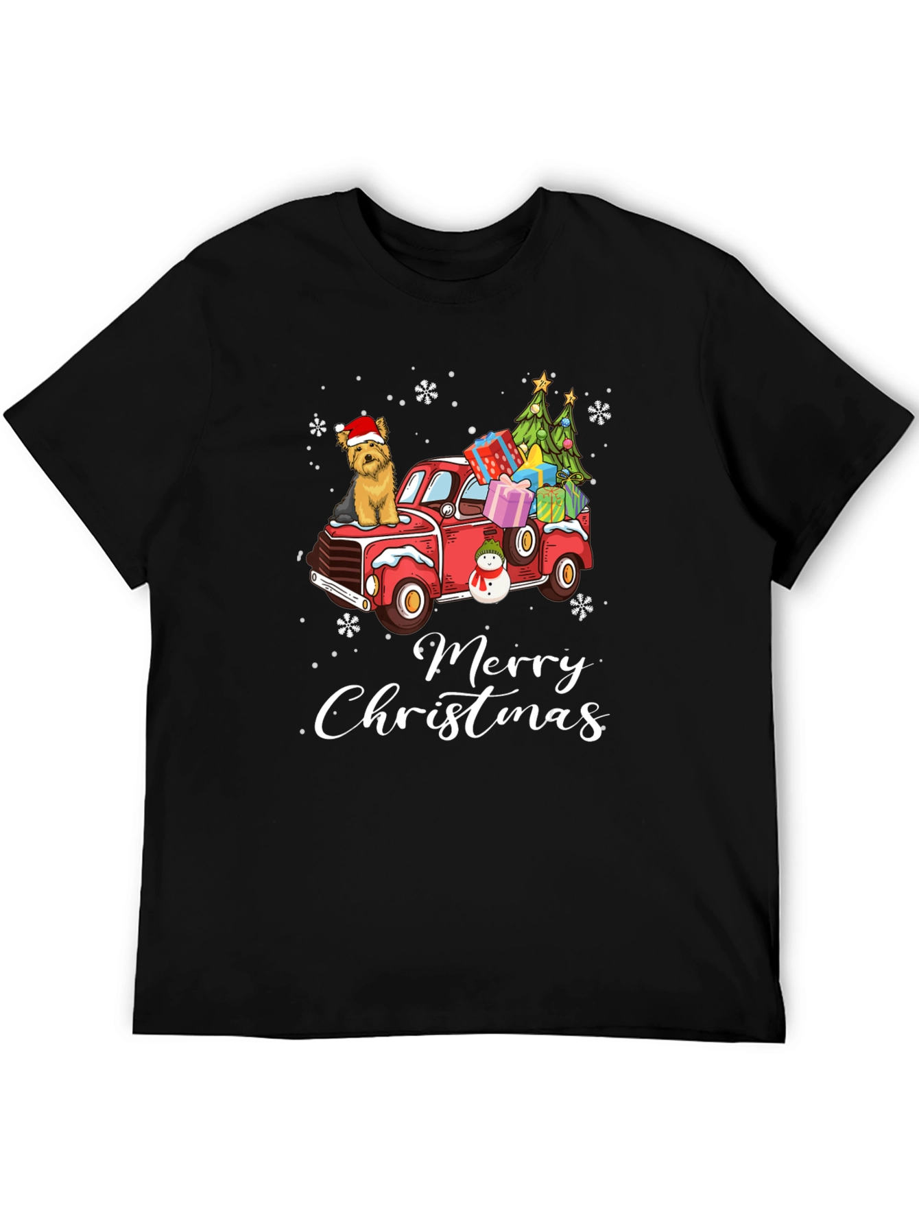 Merry Christmas Dog Truck T-Shirt
