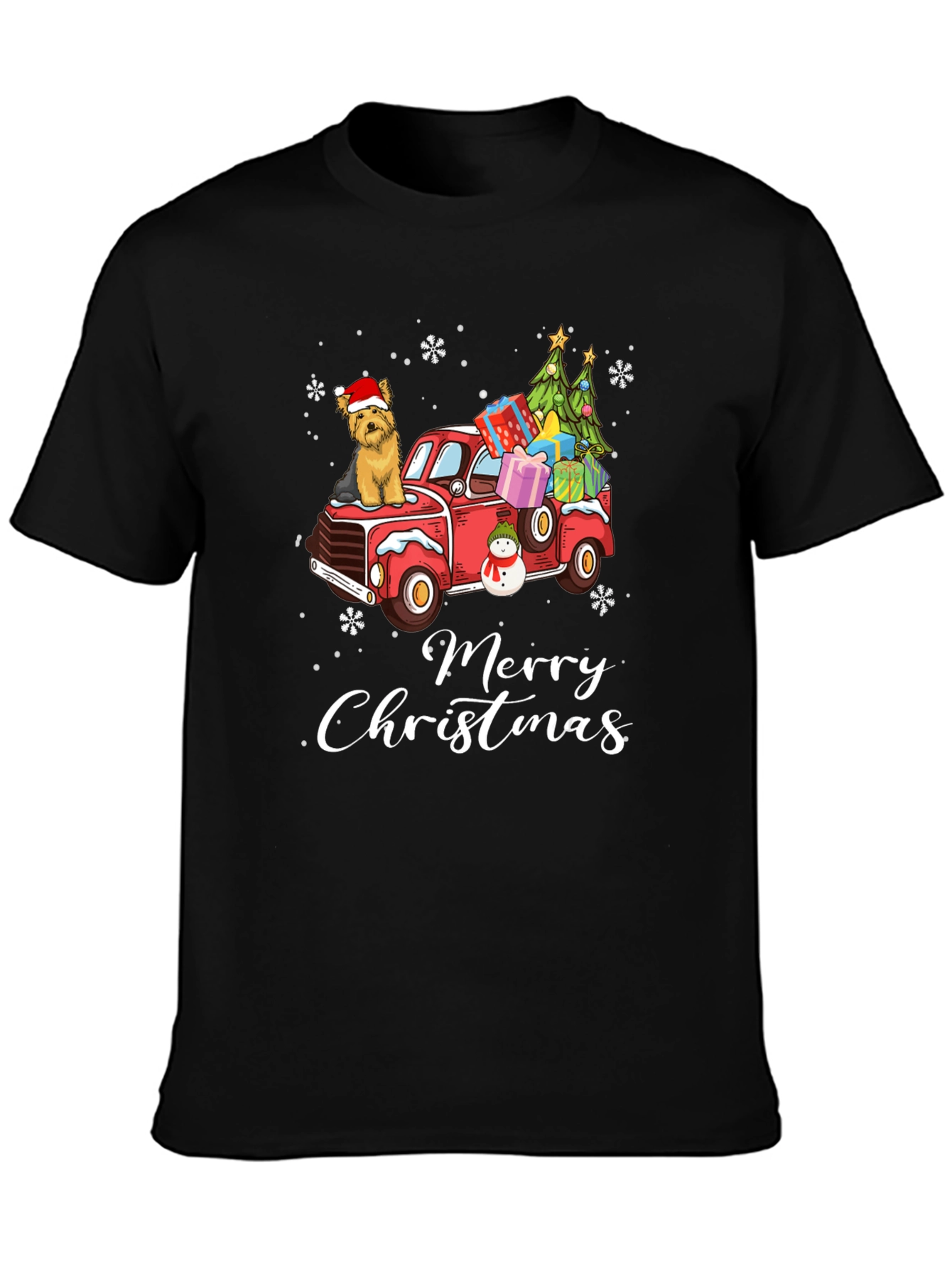 Merry Christmas Dog Truck T-Shirt