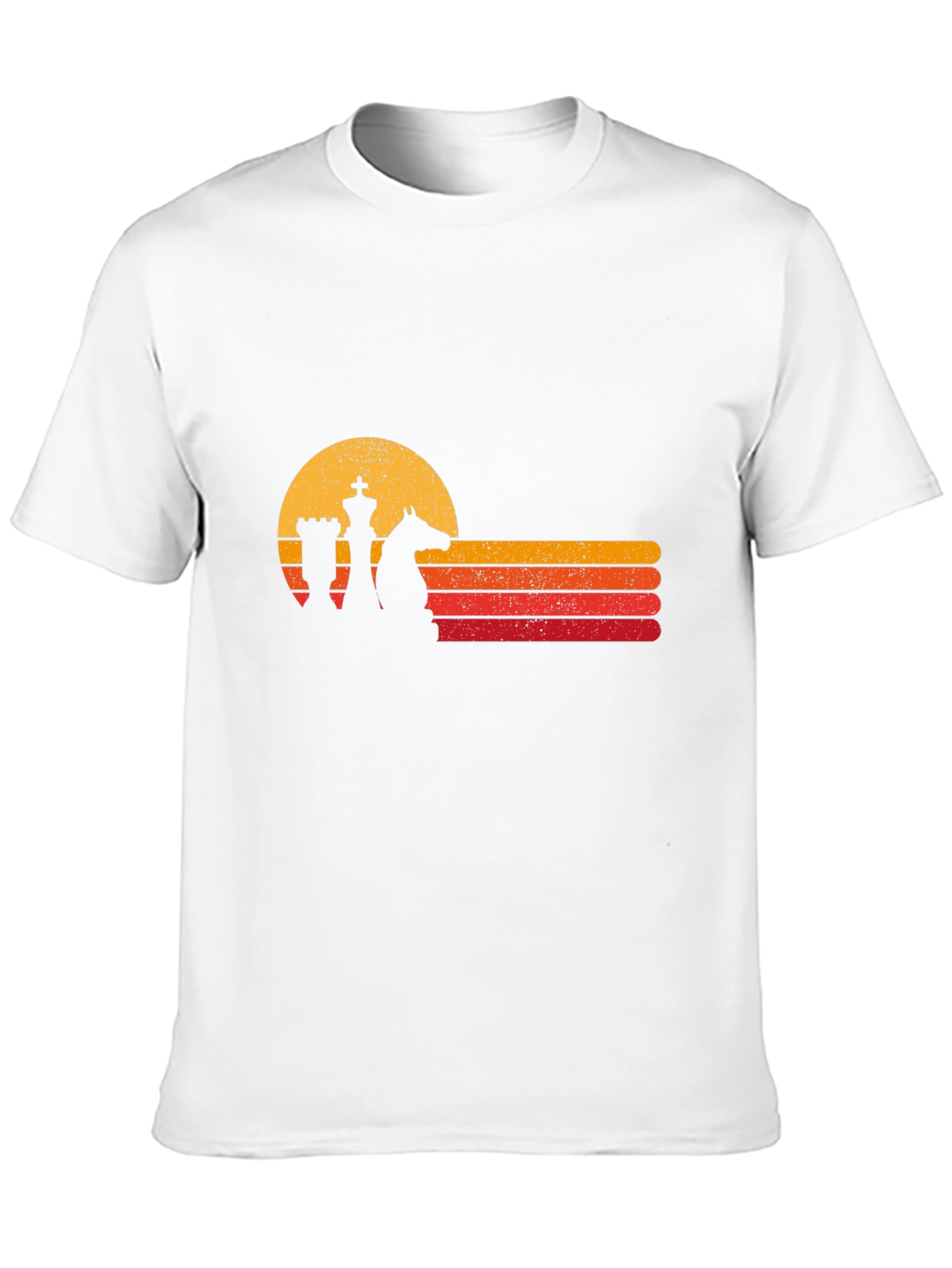 Retro Chess Sunset Graphic Tee