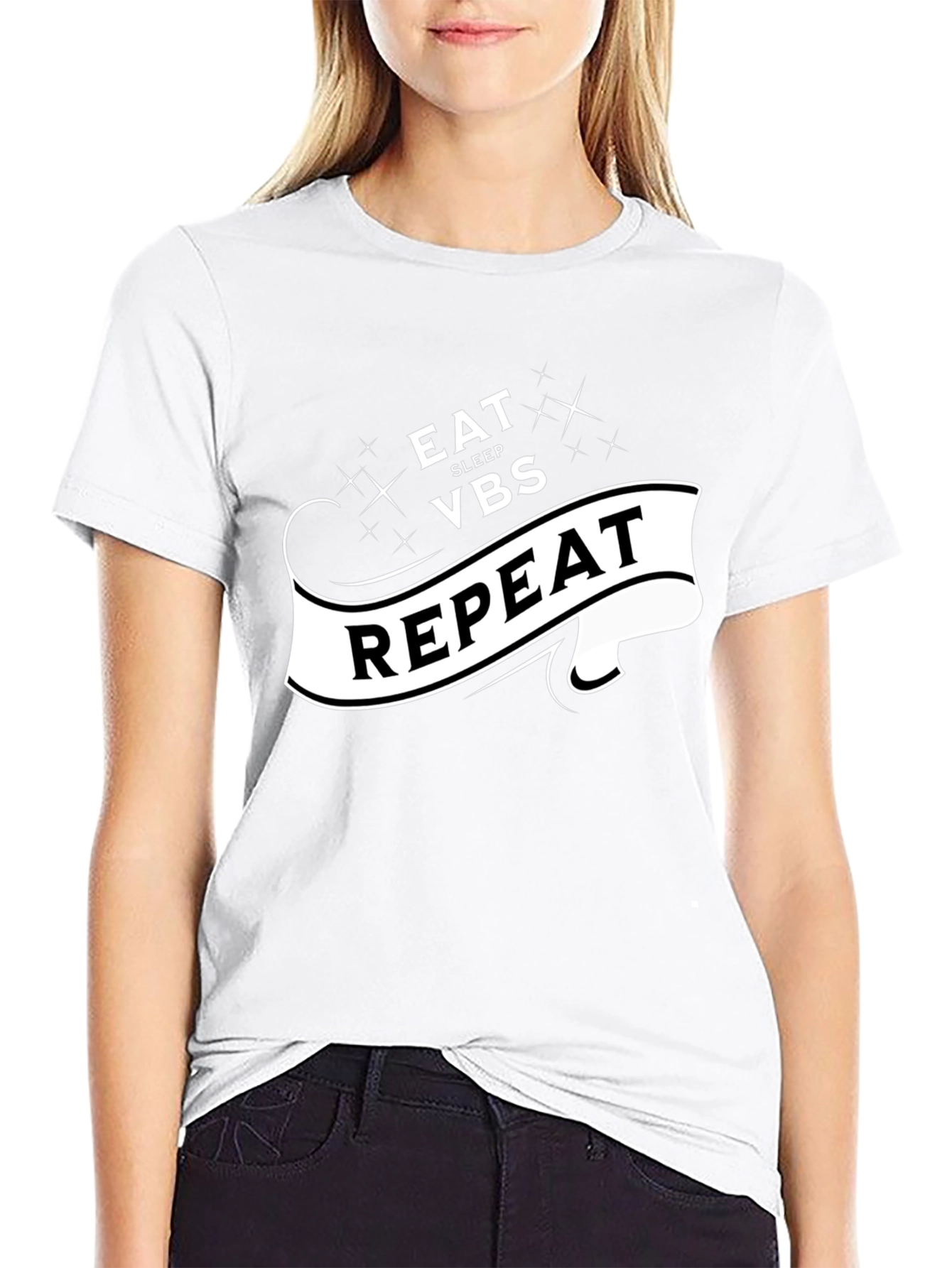 Eat Sleep VBS Repeat Black T-Shirt