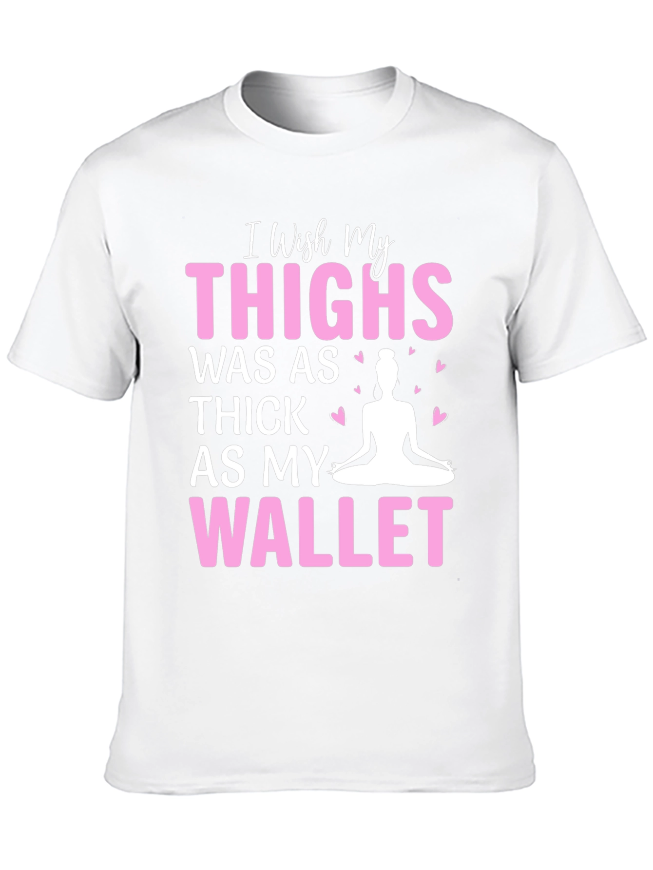 Funny Yoga Thighs Wallet Black T-Shirt