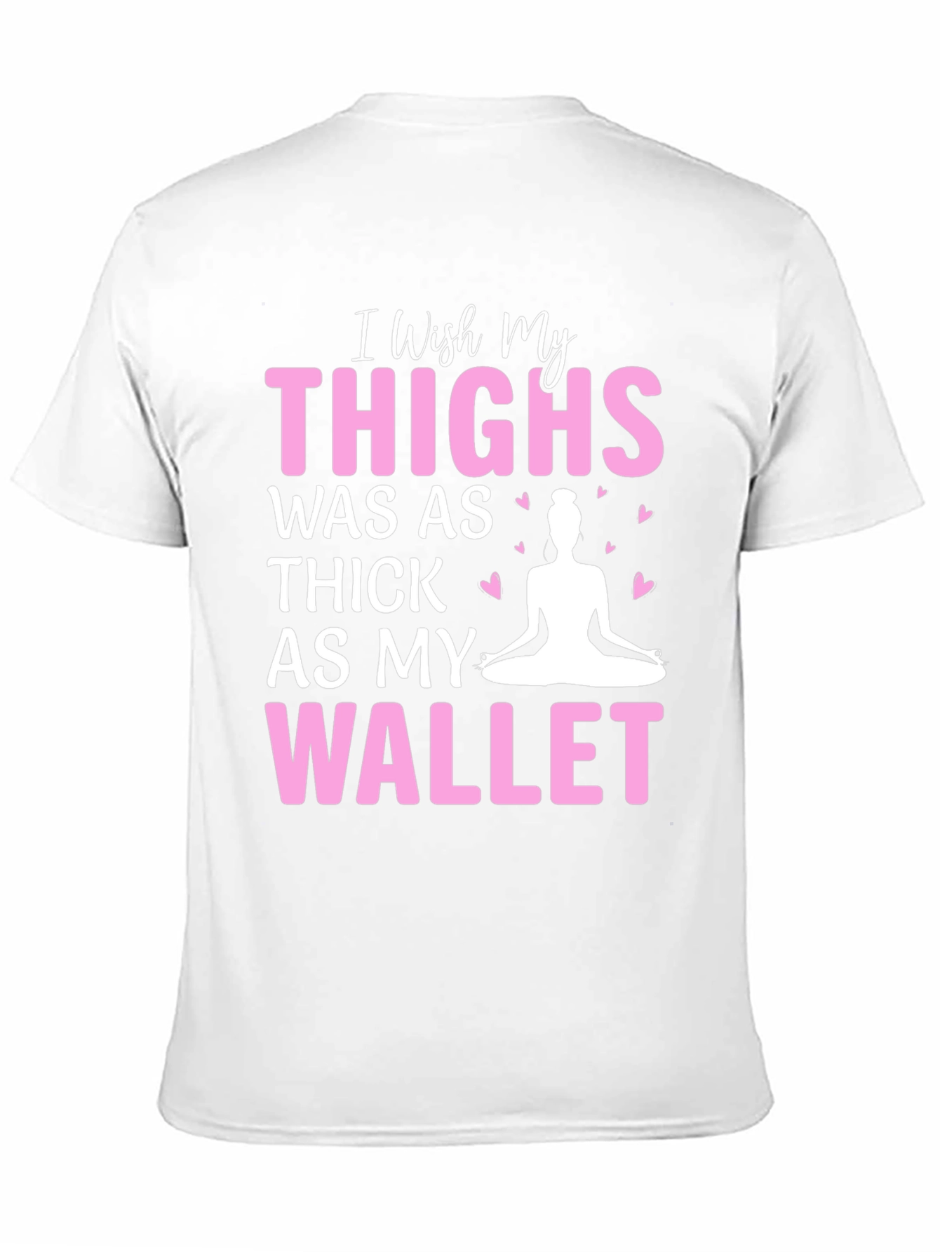 Funny Yoga Thighs Wallet Black T-Shirt
