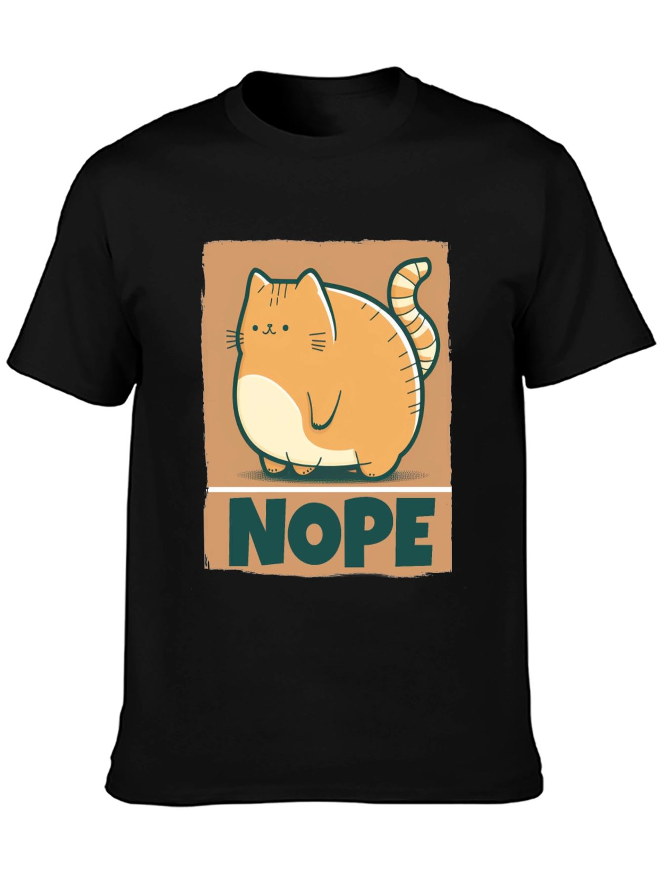 Nope Cat Graphic Tee - Funny Cat Lover Shirt