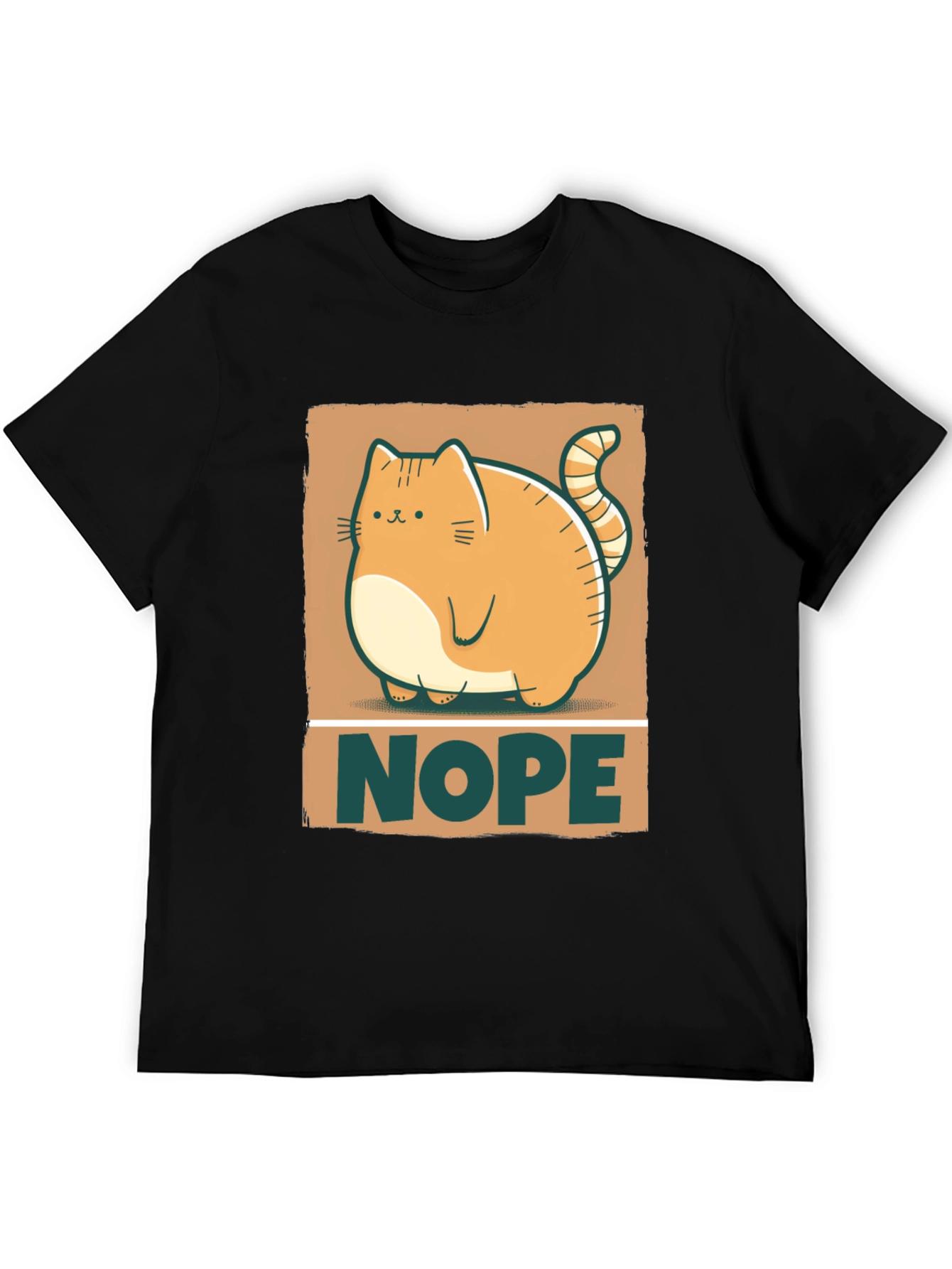 Nope Cat Graphic Tee - Funny Cat Lover Shirt