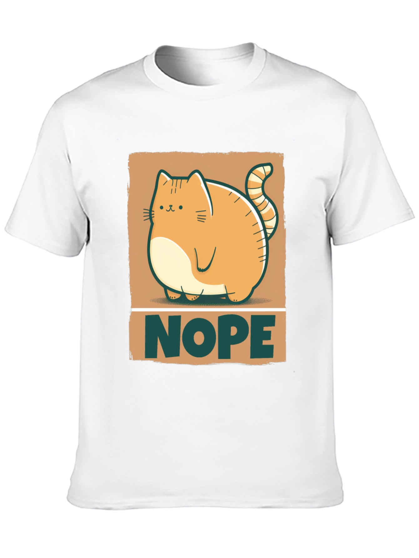 Nope Cat Graphic Tee - Funny Cat Lover Shirt