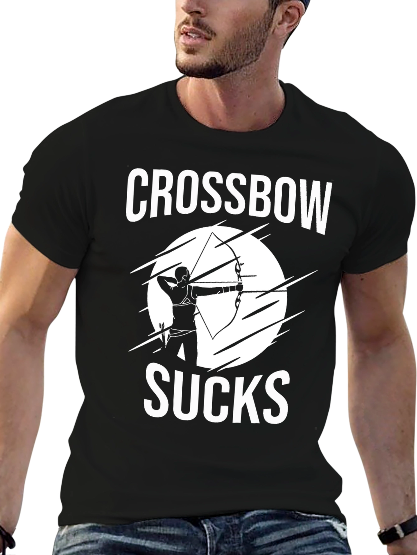Crossbow Sucks T-Shirt - Archery Humor Tee