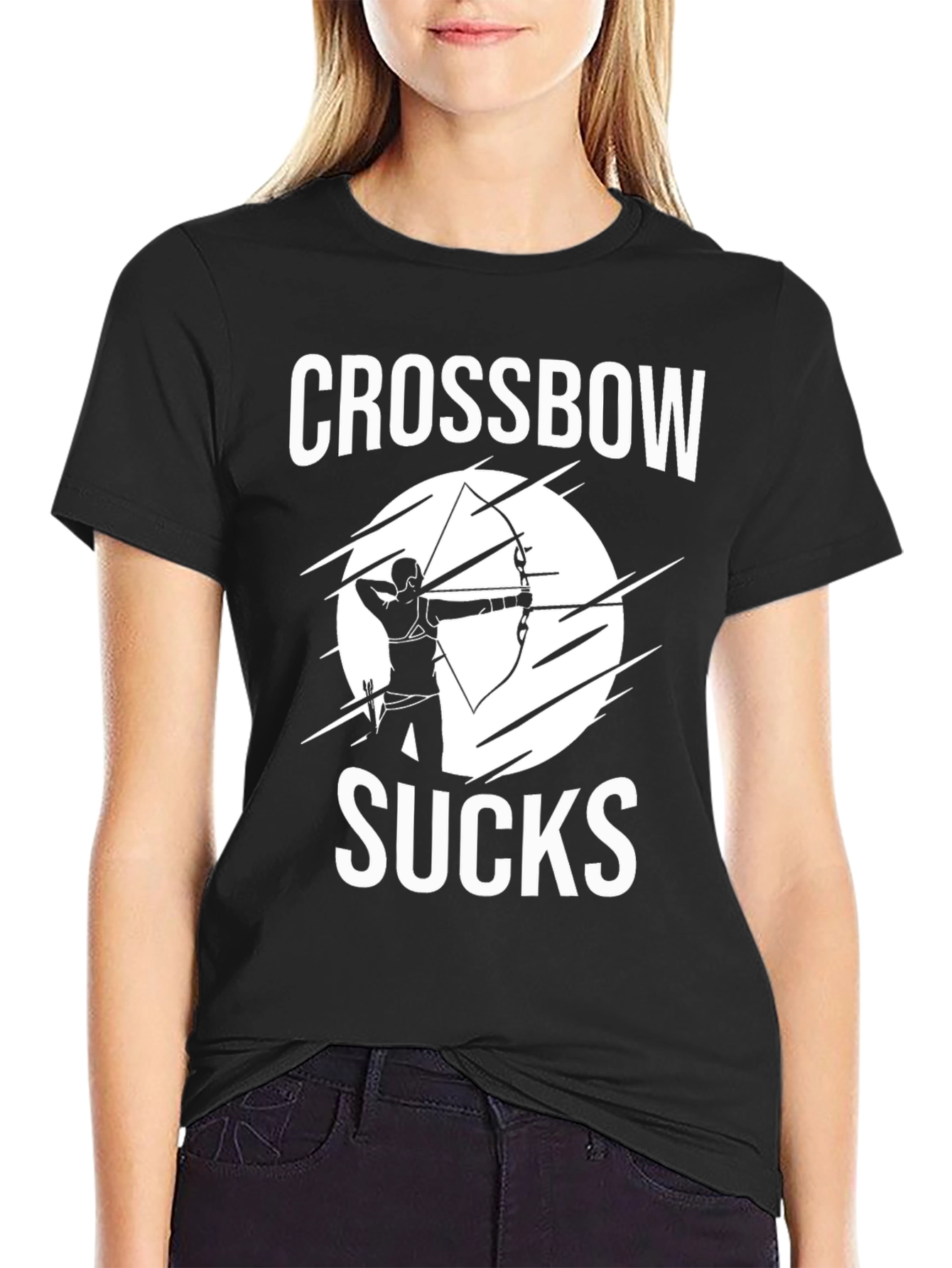 Crossbow Sucks T-Shirt - Archery Humor Tee