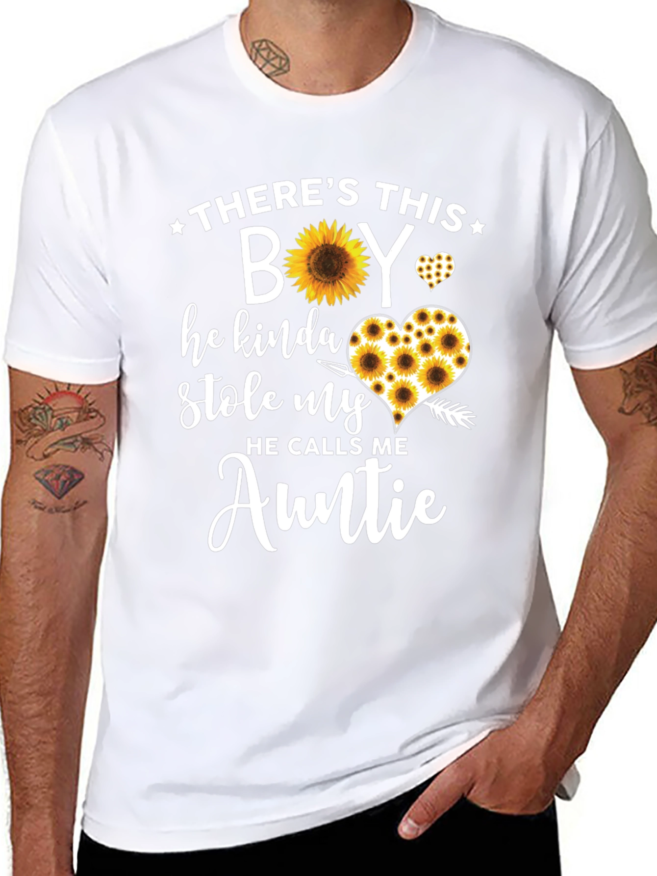 Sunflower Auntie T-Shirt - Theres This Boy